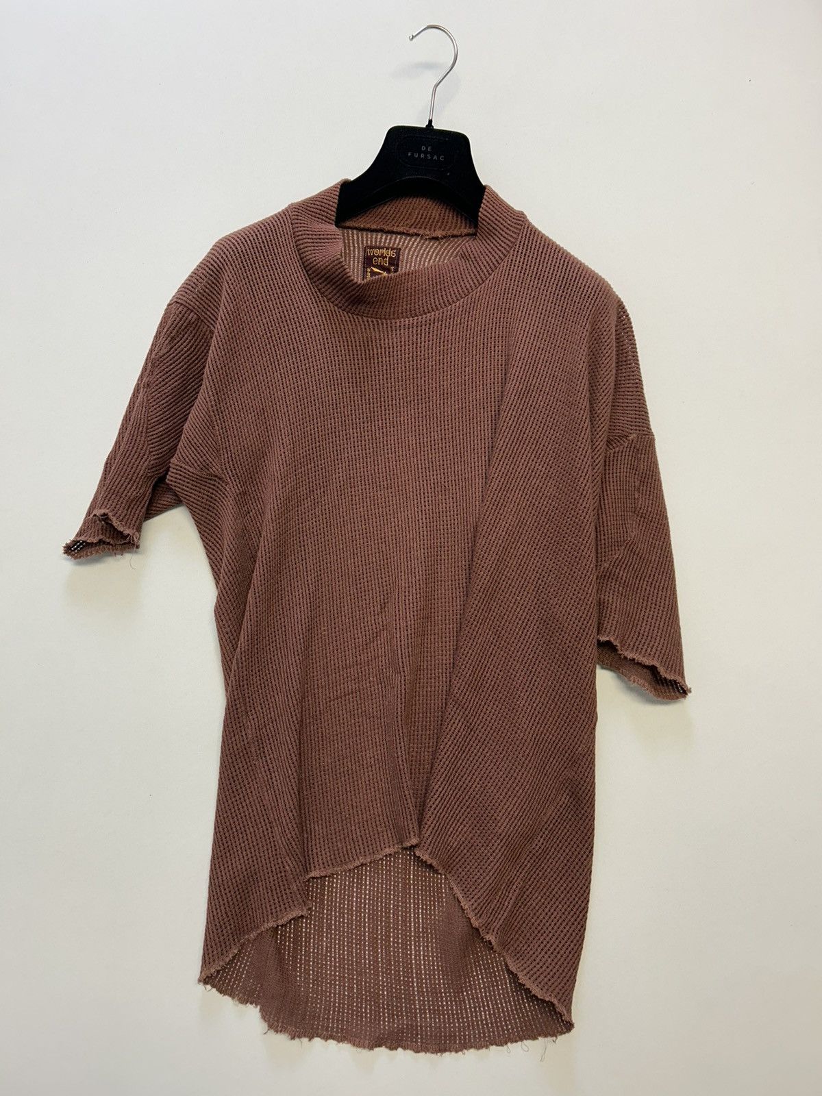 Malcolm McLaren × Vivienne Westwood 1982 world's end asymmetric knit top brown Size US M / EU 48-50 / 2 - 5 Thumbnail