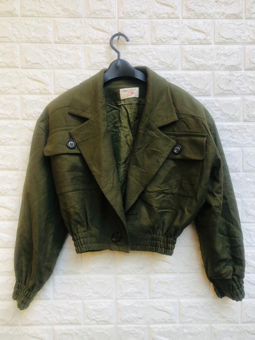 image of Givenchy x Vintage Givency Japanese Designer Fashion Style Jacket in Army Green, Women's (Size Medi