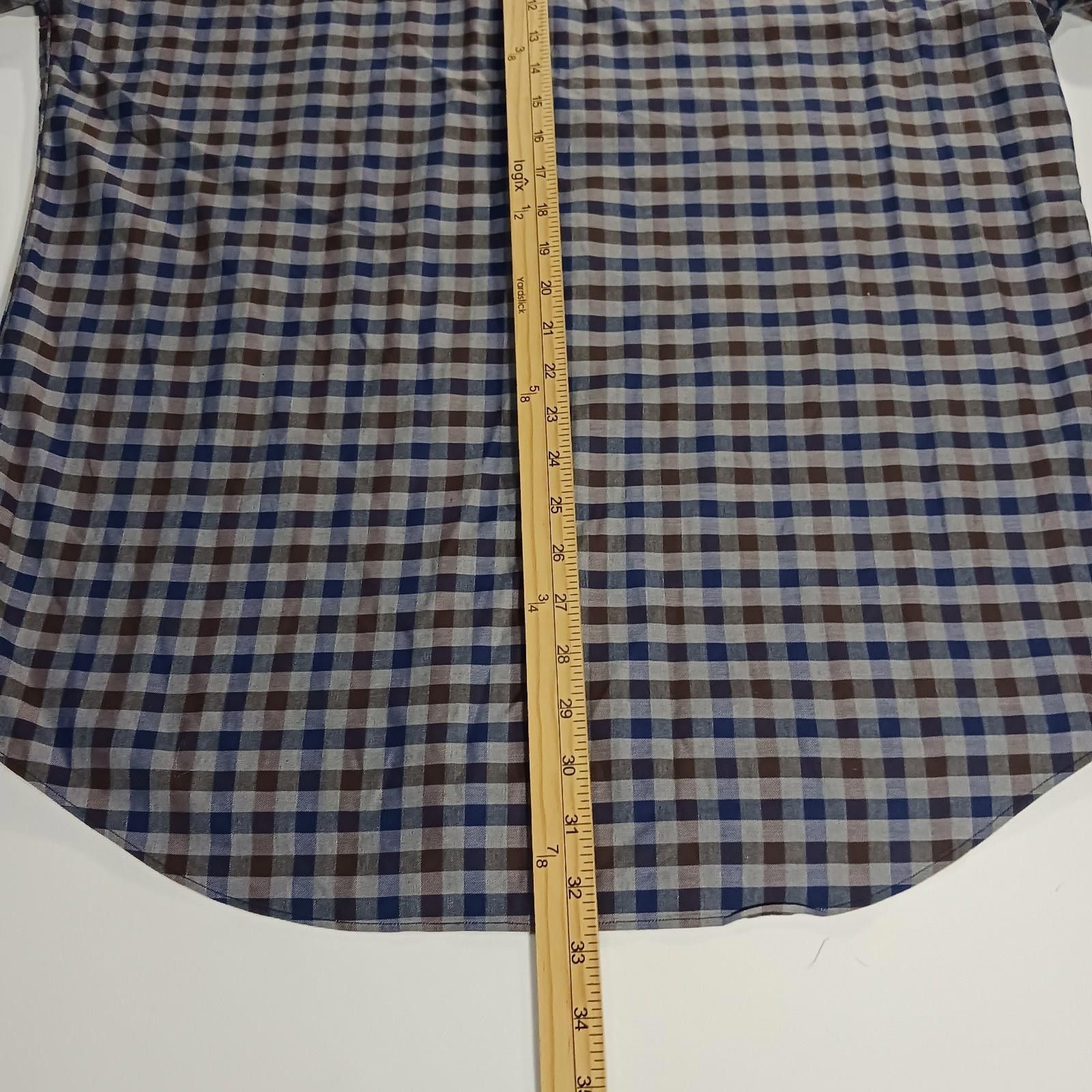 Zachary Prell Zachary Prell Shirt Men’s XL Gray Blue Brown Plaid Button Up Size US XL / EU 56 / 4 - 6 Thumbnail