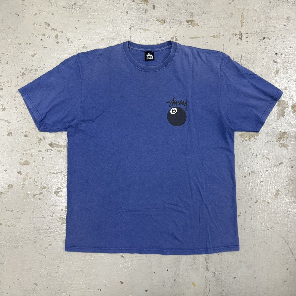 Stussy Stussy 8 Ball Pigment Dyed Faded Midnight Blue Tee Size US XL / EU 56 / 4 - 2 Thumbnail