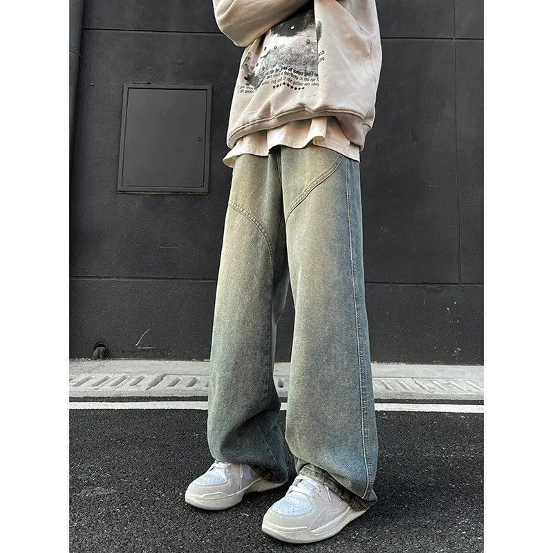 Japanese Brand × Jean Retro loose washed straight leg wide leg jeans Size US 32 / EU 48 - 6 Thumbnail