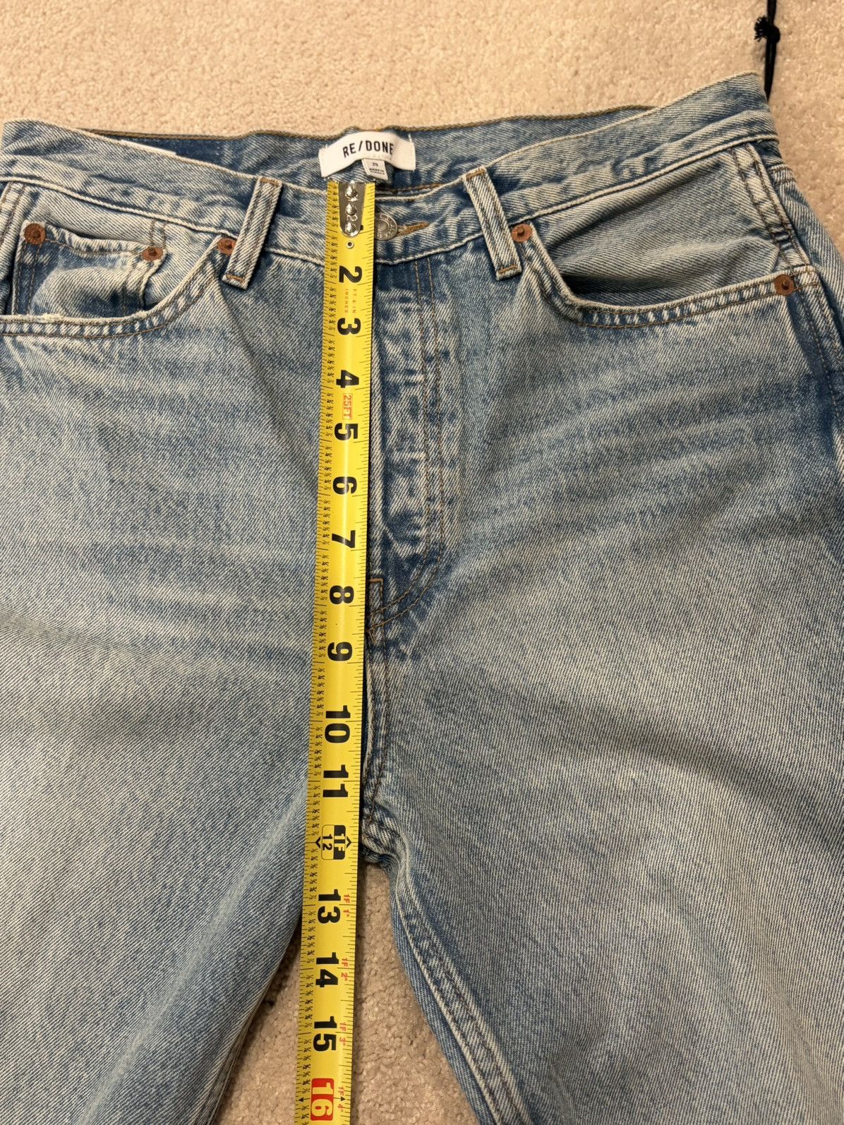 RE/DONE Re/Done 90s High Rise Loose Jeans in Ojai Indigo Rigid NWT Size 29" - 11 Thumbnail