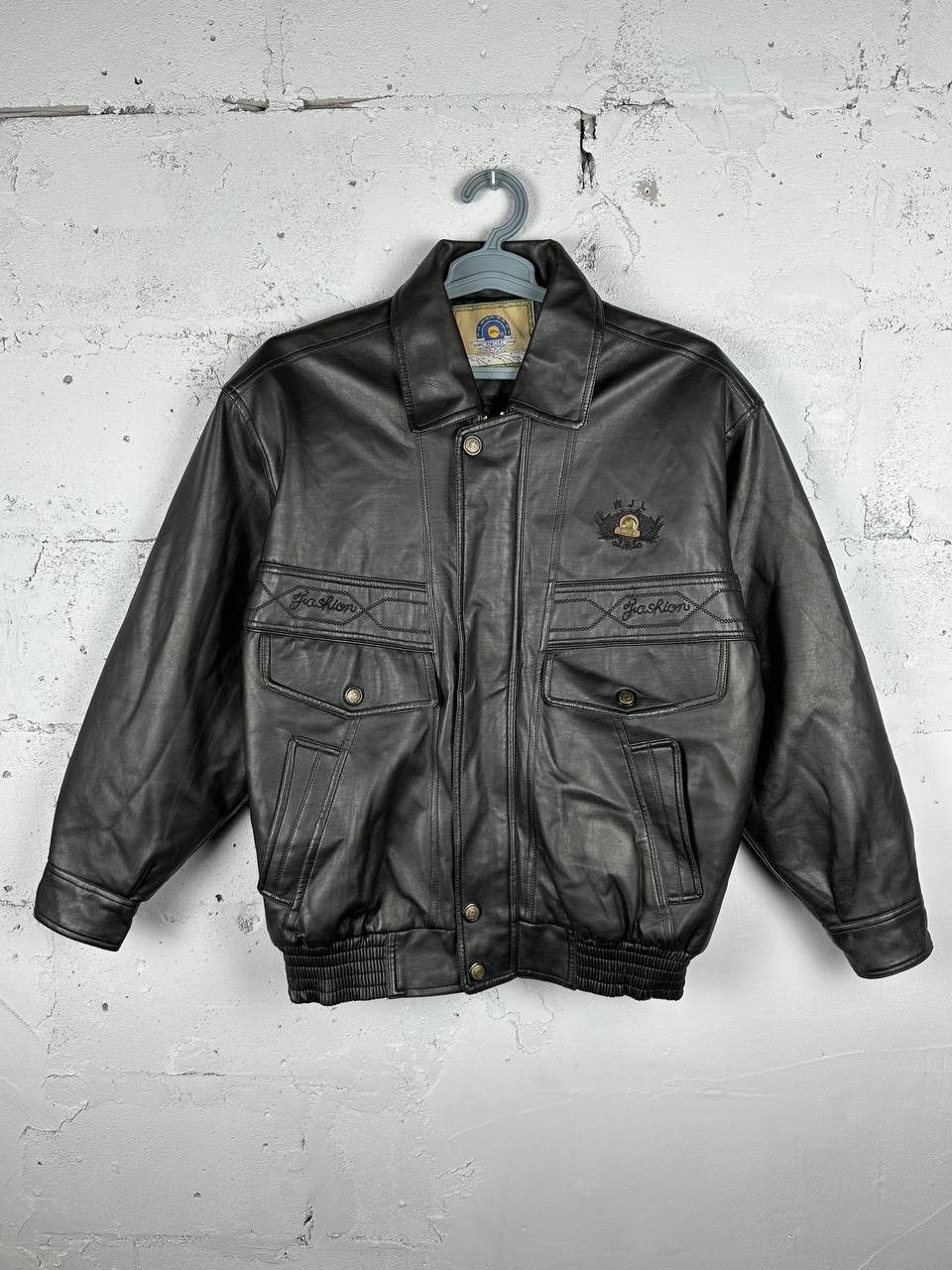Vintage Trucker 90s Avantgarde Jacket Eco leather