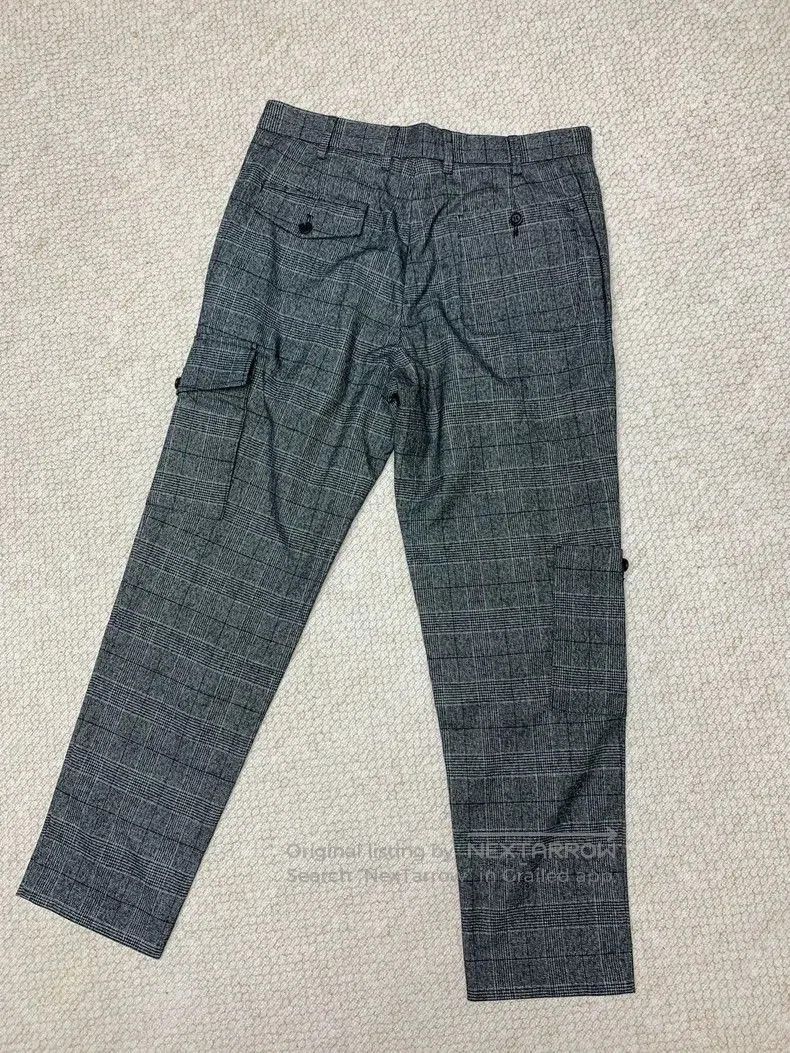 Brunello Cucinelli Brunello Cucinelli Gray Plaid Wool Cargo Pants. Size US 34 / EU 50 - 7 Thumbnail