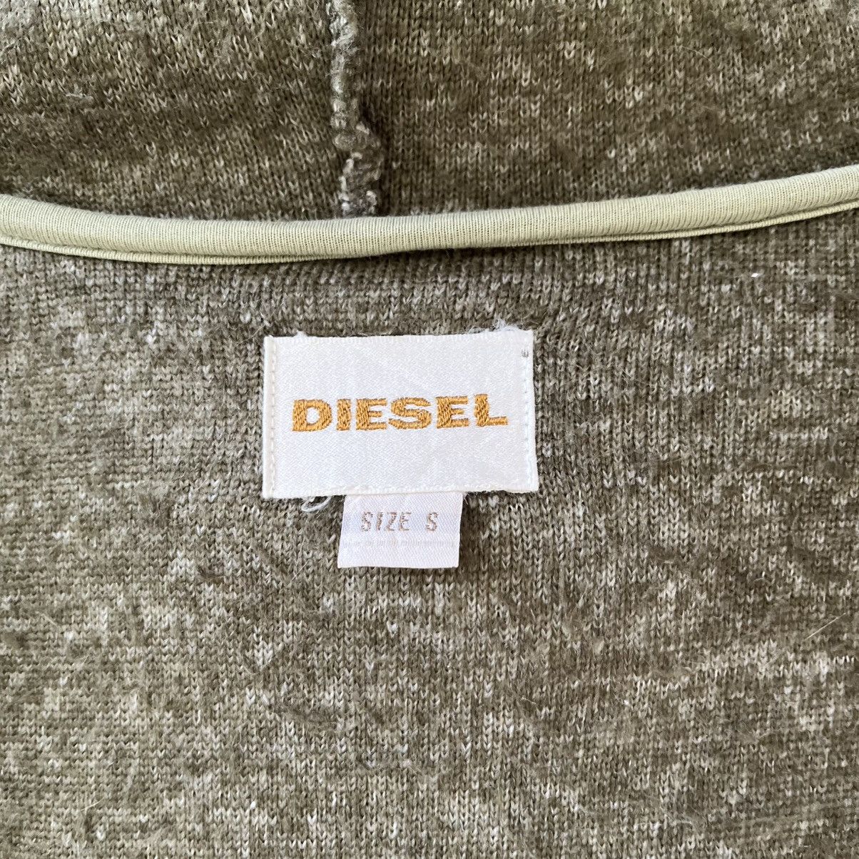Diesel Diesel Made in Italy Fuzzy Boa Hoodie Olive Green Y2K Size US S / EU 44-46 / 1 - 16 Thumbnail