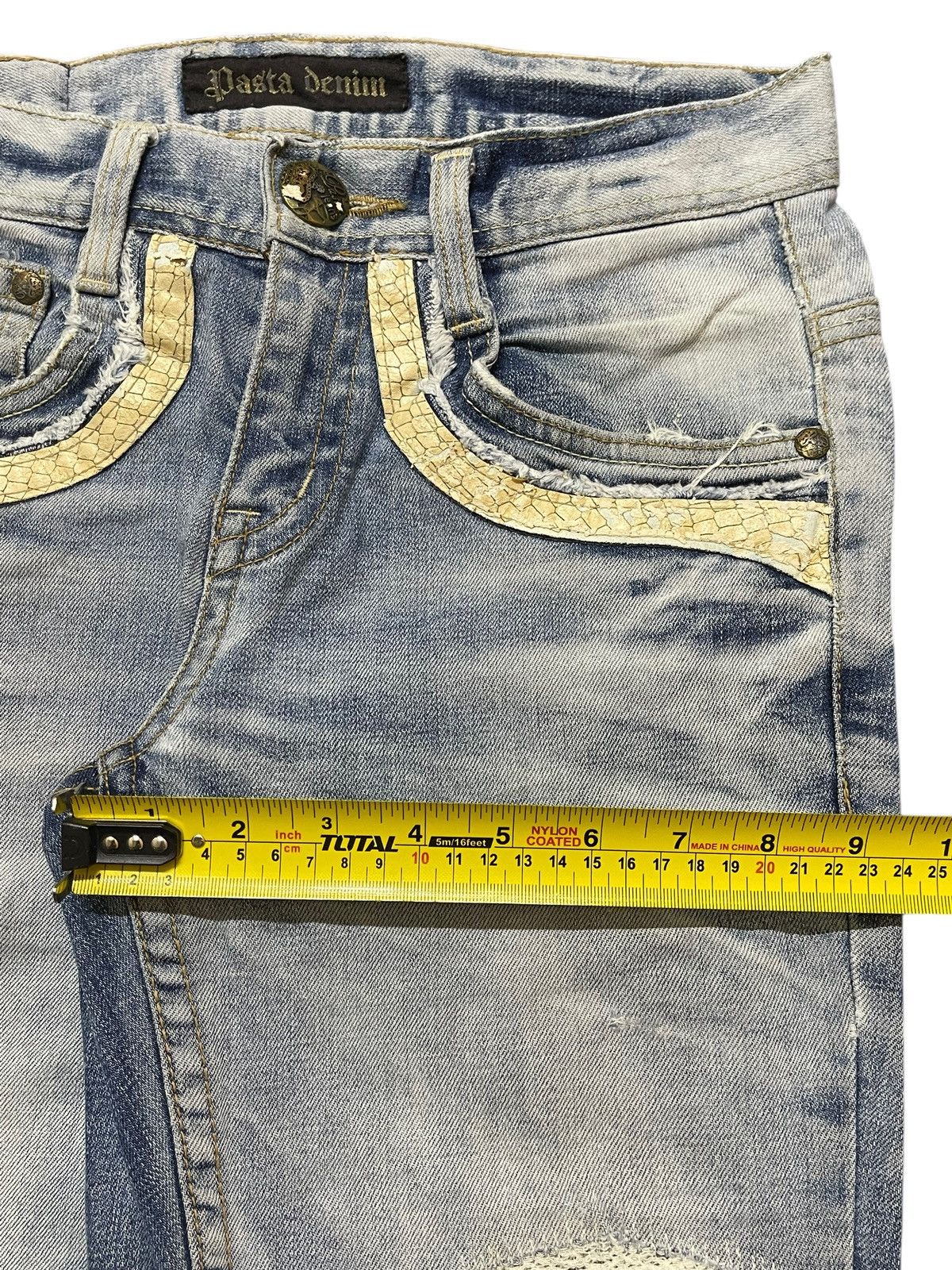 If Six Was Nine Vintage Japanese Brand Faded Wash Distress Cross Wing Style Size US 29 - 14 Thumbnail