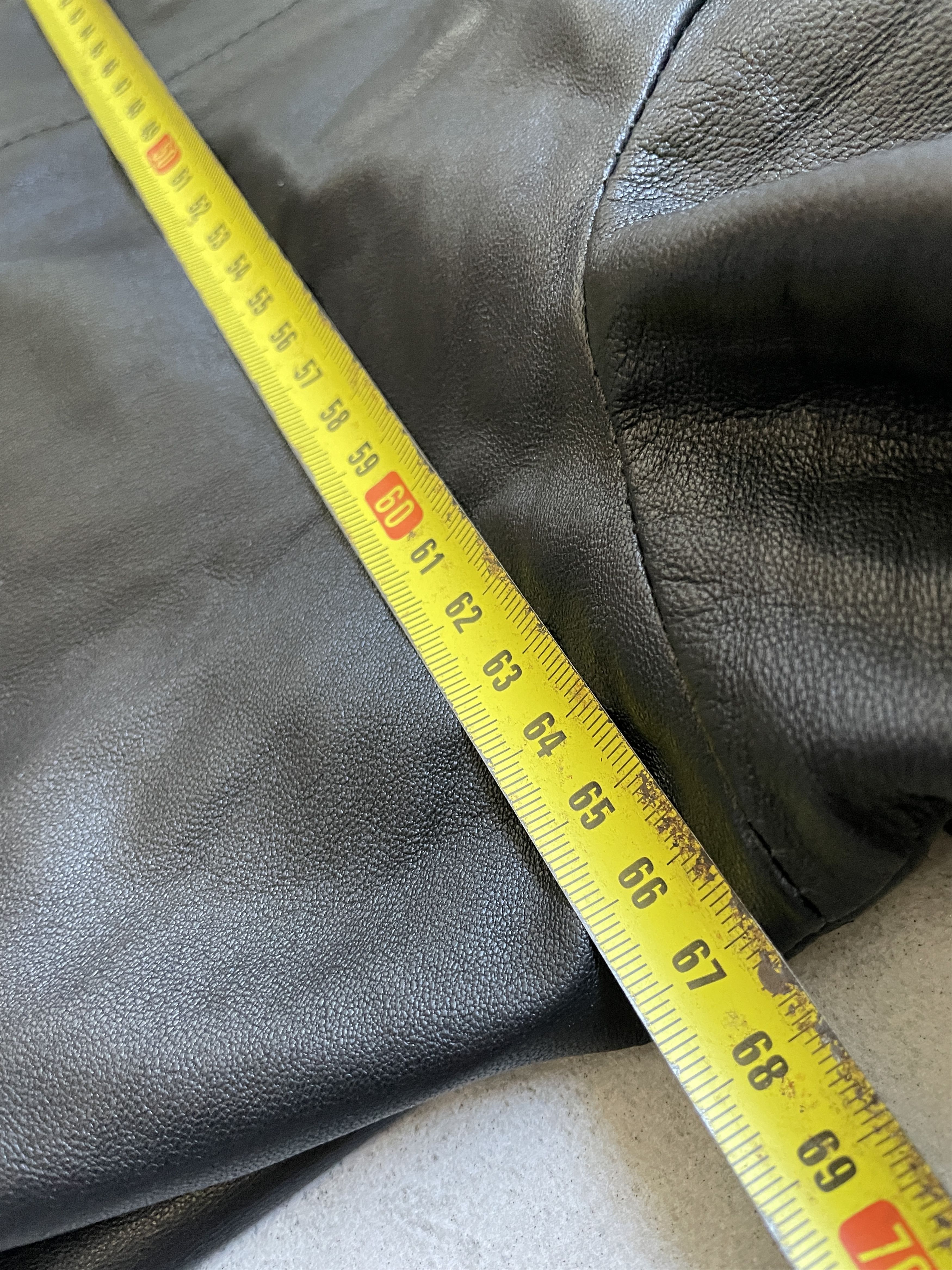 Vintage VINTAGE 90S BLACK BOXY LAMB LEATHER JACKET Size US XL / EU 56 / 4 - 6 Thumbnail