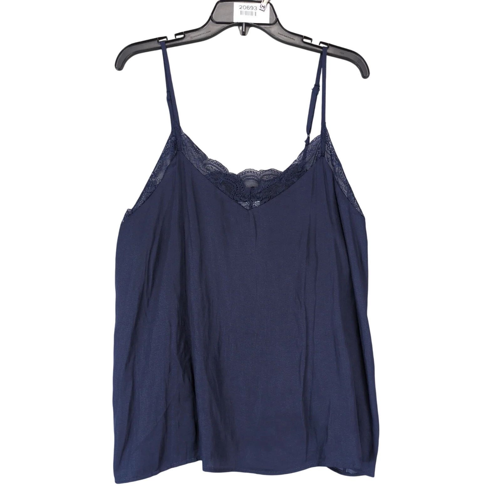 Other Mustard Seed Navy Blue Satin Lace Camisole Top Women's XL Size XL / US 12-14 / IT 48-50 - 1 Thumbnail