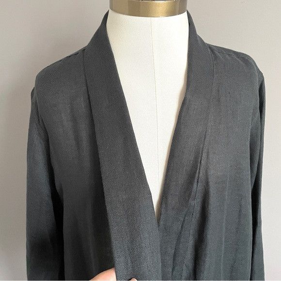 Nomad Nomad The Label Linen Kimono Robe - S/M, 100% French linen! Size ONE SIZE - 3 Thumbnail