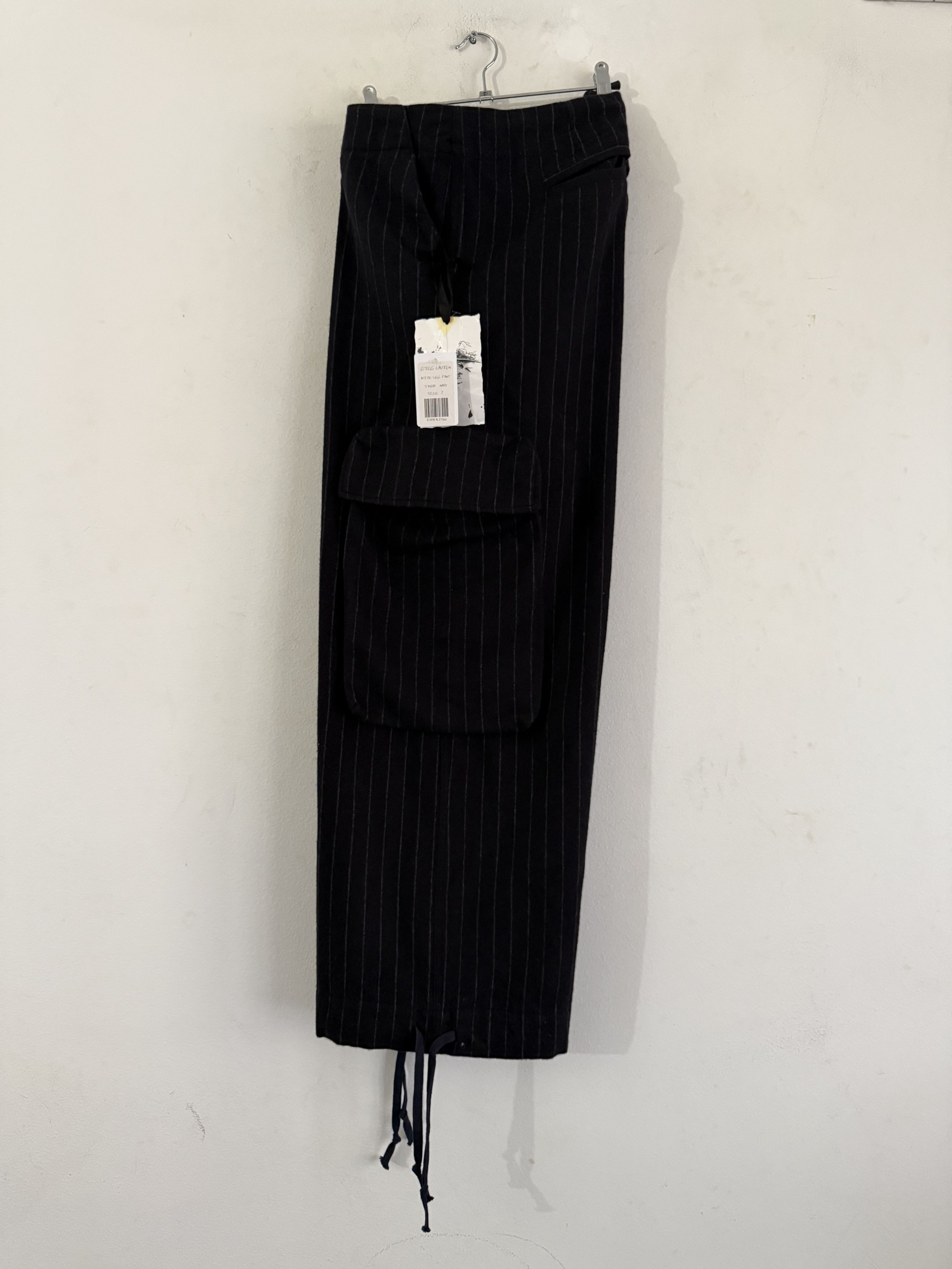 Greg Lauren Pinstriped Wide Trousers Size US 30 / EU 46 - 7 Thumbnail