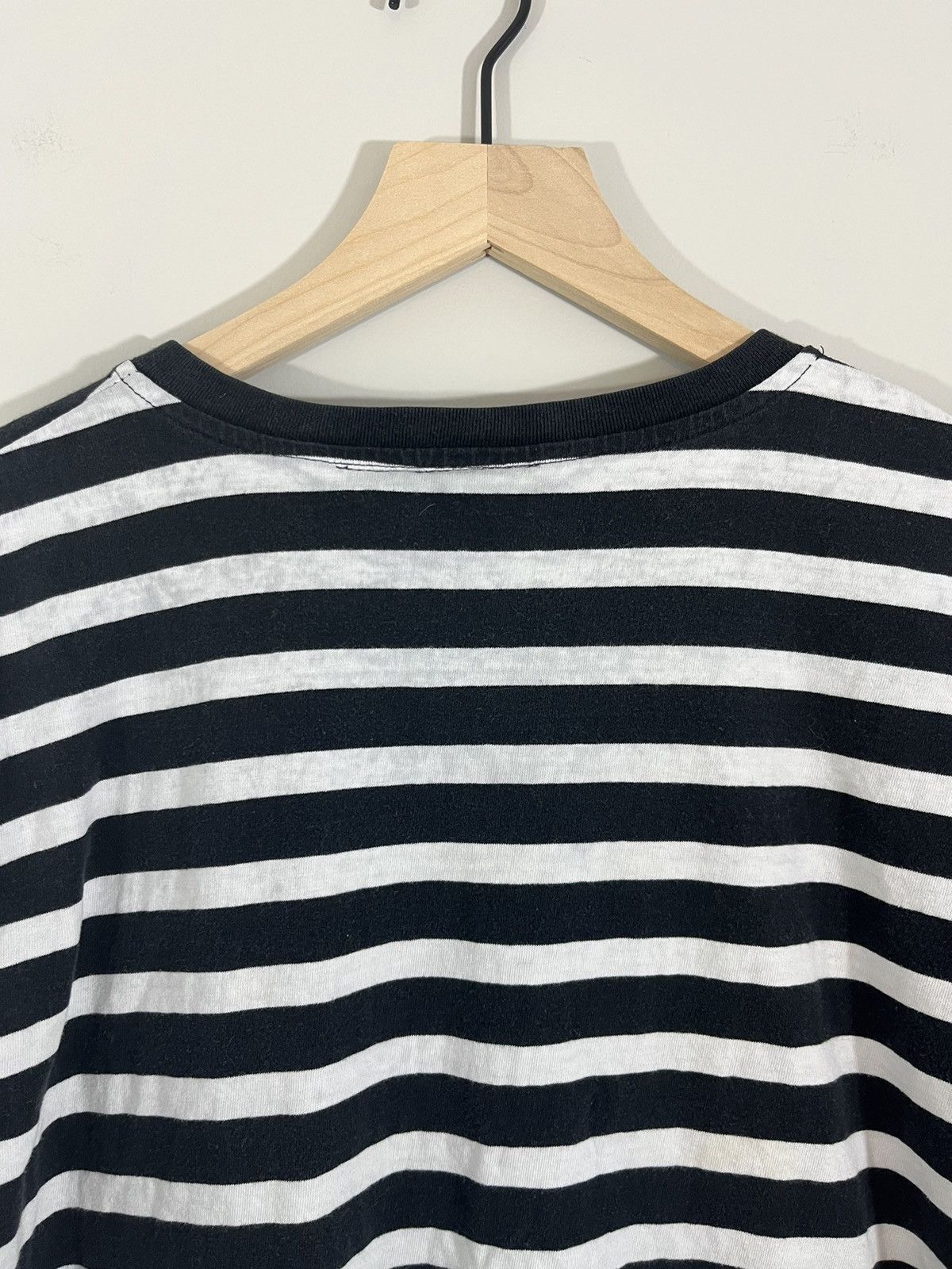 Vintage Basic Blank Prisoner Stripe V Neck Y2K Tee Size US XL / EU 56 / 4 - 8 Thumbnail