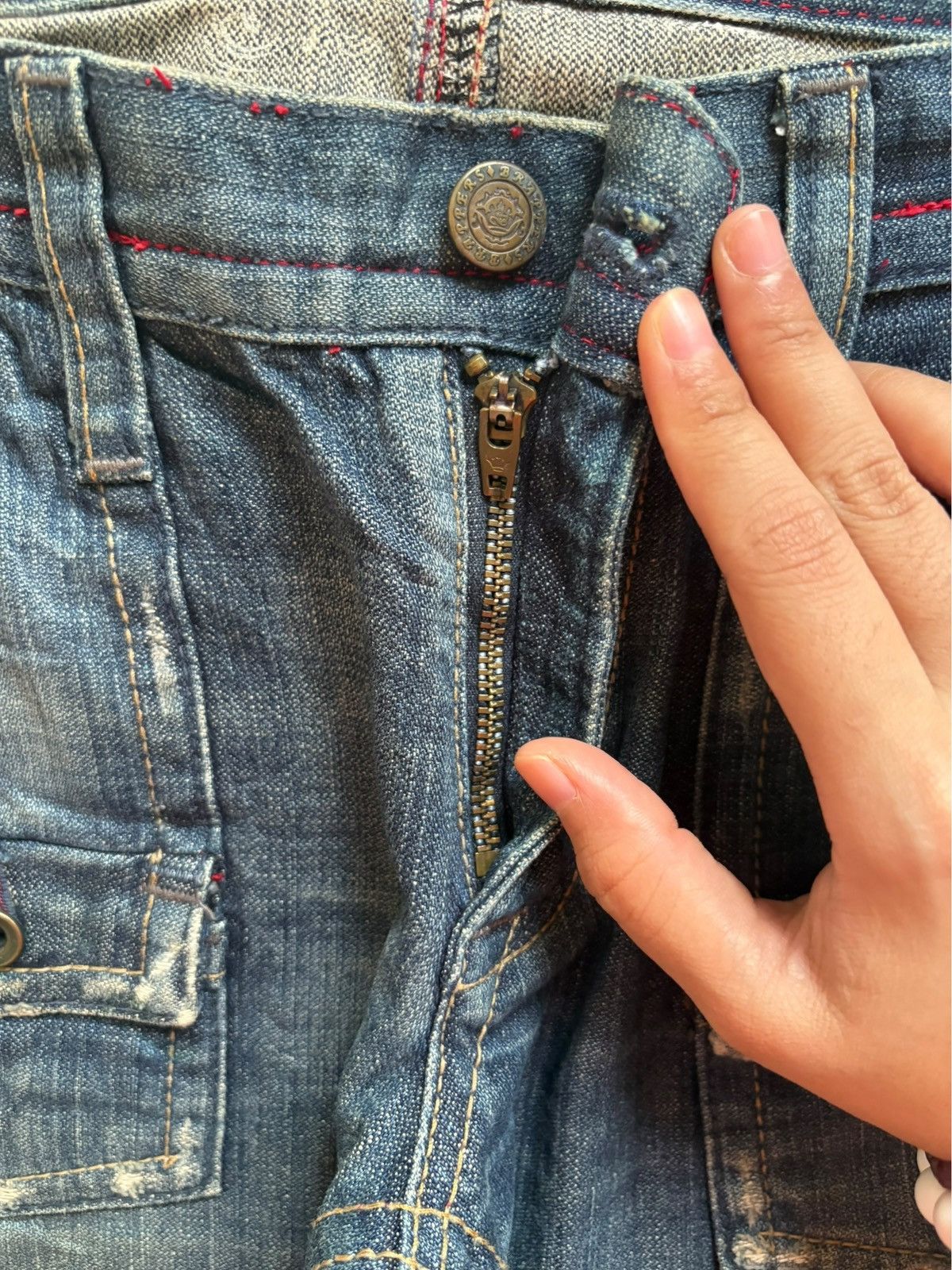 Japanese Brand Vintage Japanese Brand Bush Pant Buckle Back Flare Jeans Size US 30 / EU 46 - 3 Thumbnail