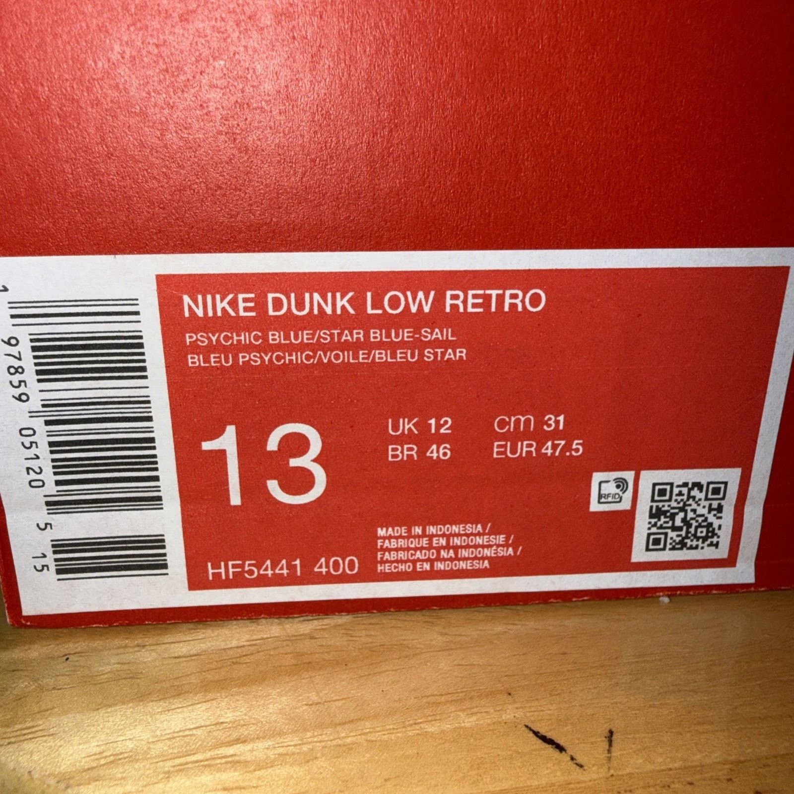 Nike Size 13 Nike Dunk Low Psychic Blue Men's HF5441-400 OG DS Size US 13 / EU 46 - 11 Thumbnail
