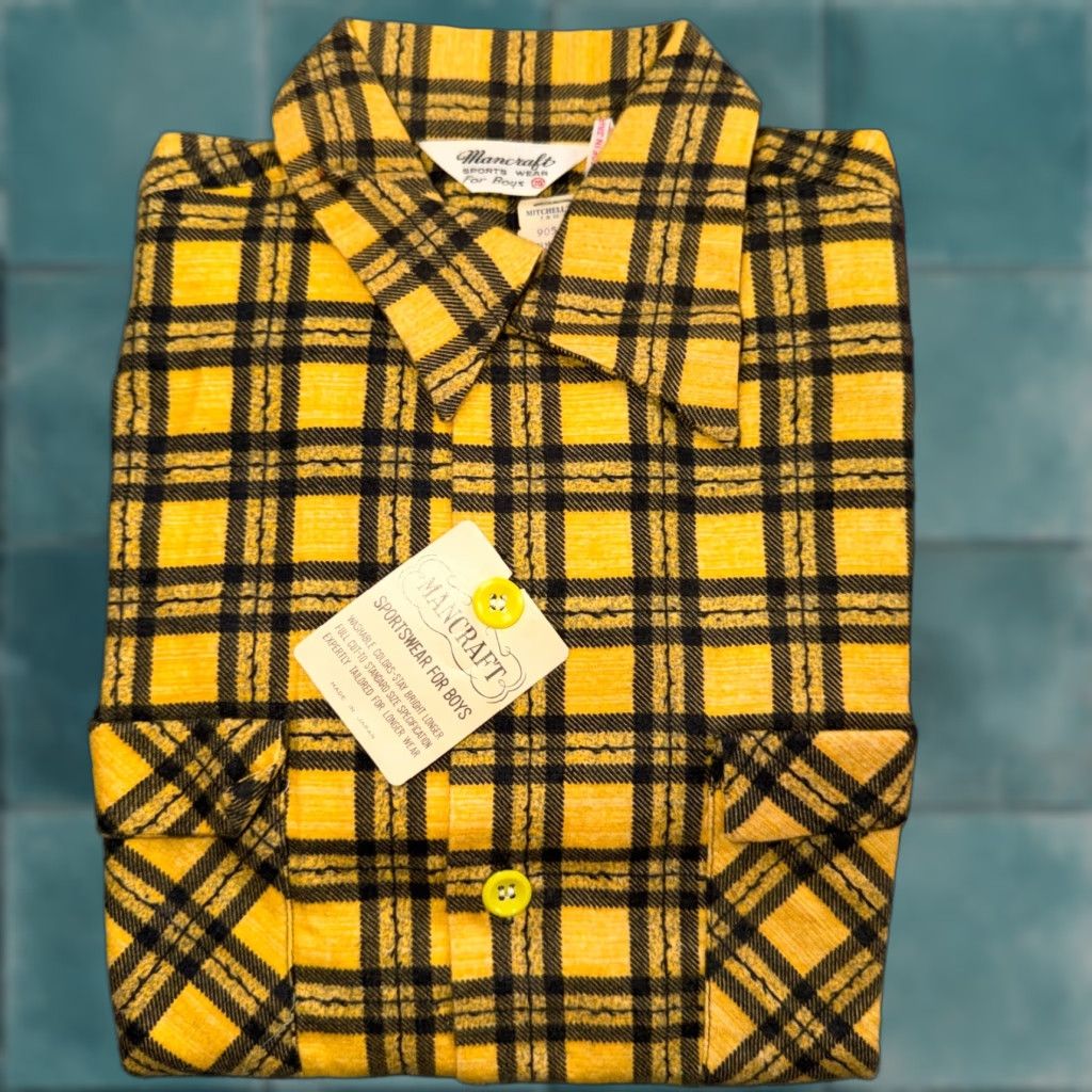 Vintage VTG 1950s NOS Plaid Flannel Boys Shirt Newberry Rockabilly Size 10 Red Rare 50s Size US M / EU 48-50 / 2 - 1 Thumbnail