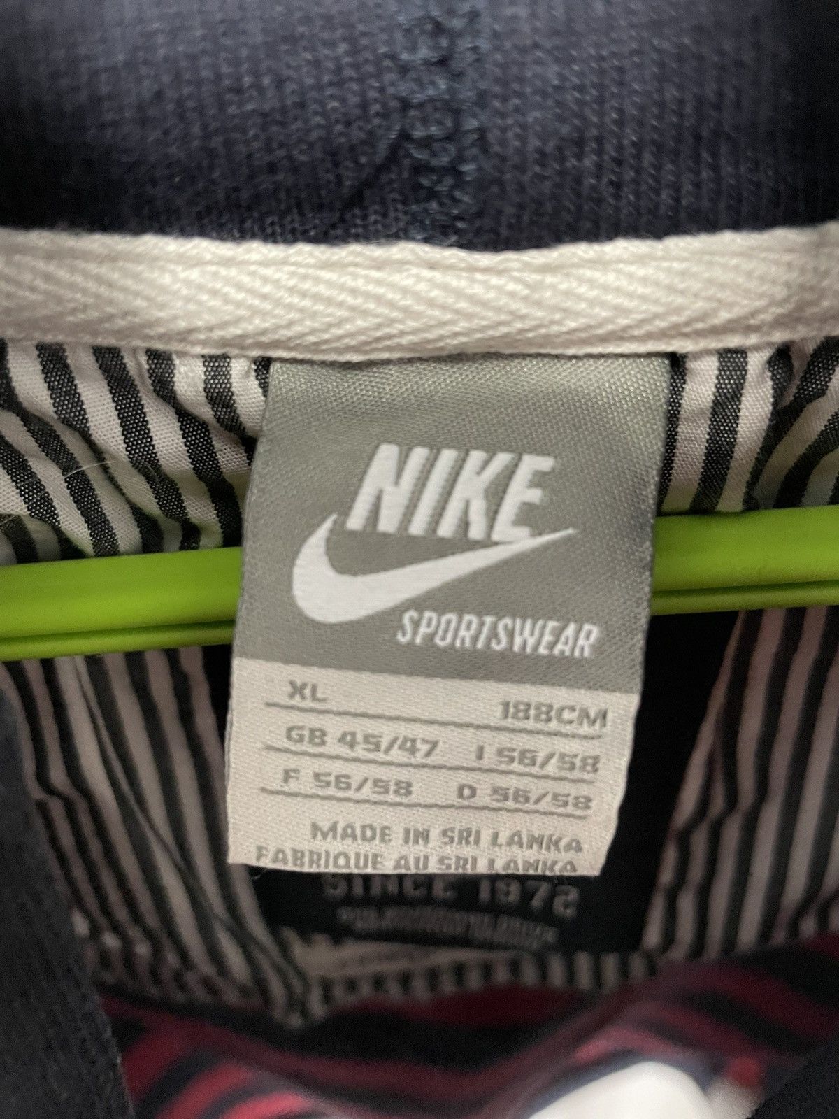Nike × Vintage Vintage Y2K Nike Eugene Oregon USA Striped Hoodie Size US XL / EU 56 / 4 - 5 Thumbnail