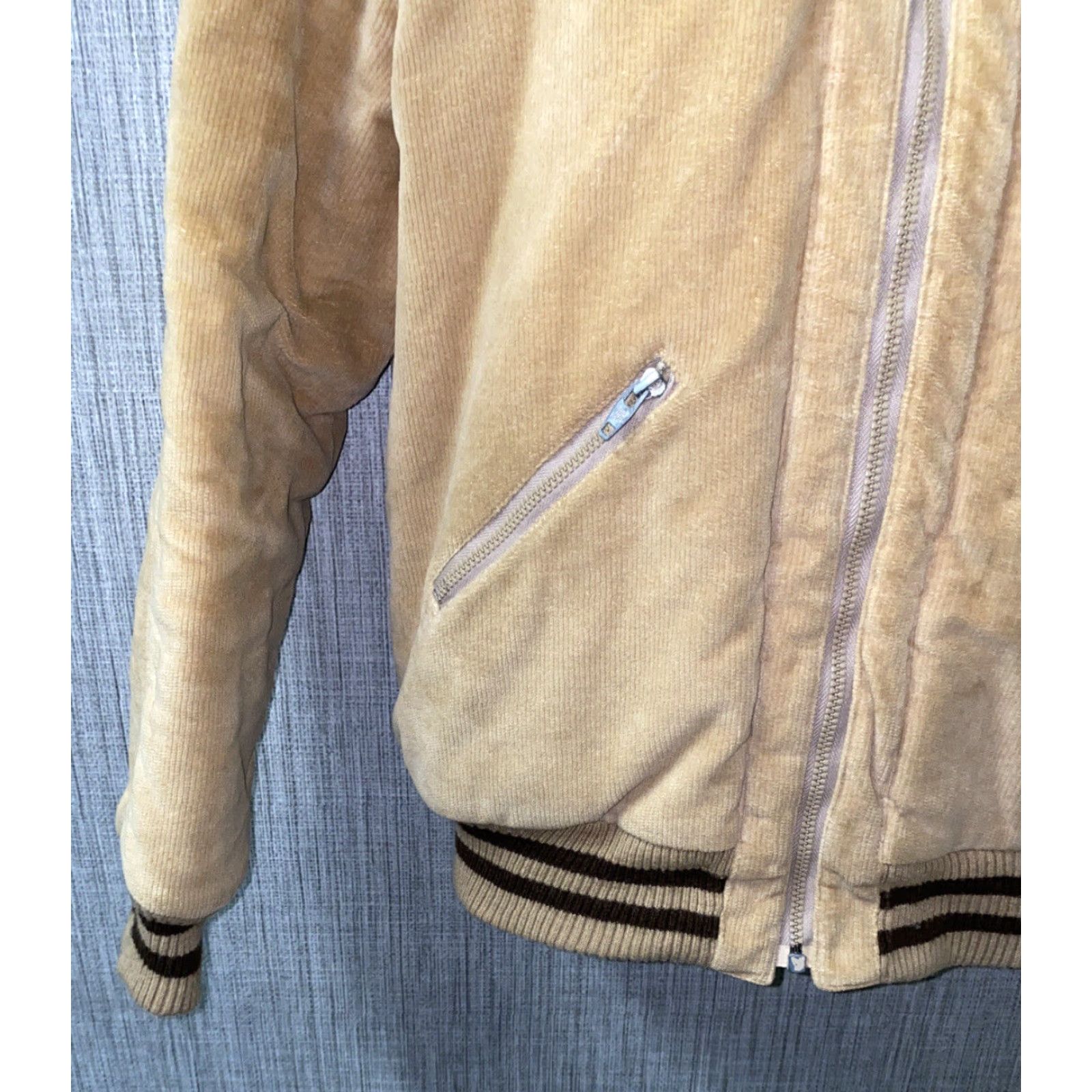 Vintage Rugged Outerwear Mens Full Zip Fleece Lined Jacket Brown Size 40 Mens Size US XXS / EU 40 - 4 Thumbnail