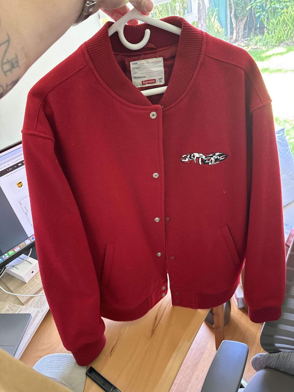 Supreme SUPREME DELTA LOGO VARSITY JACKET XL | Grailed