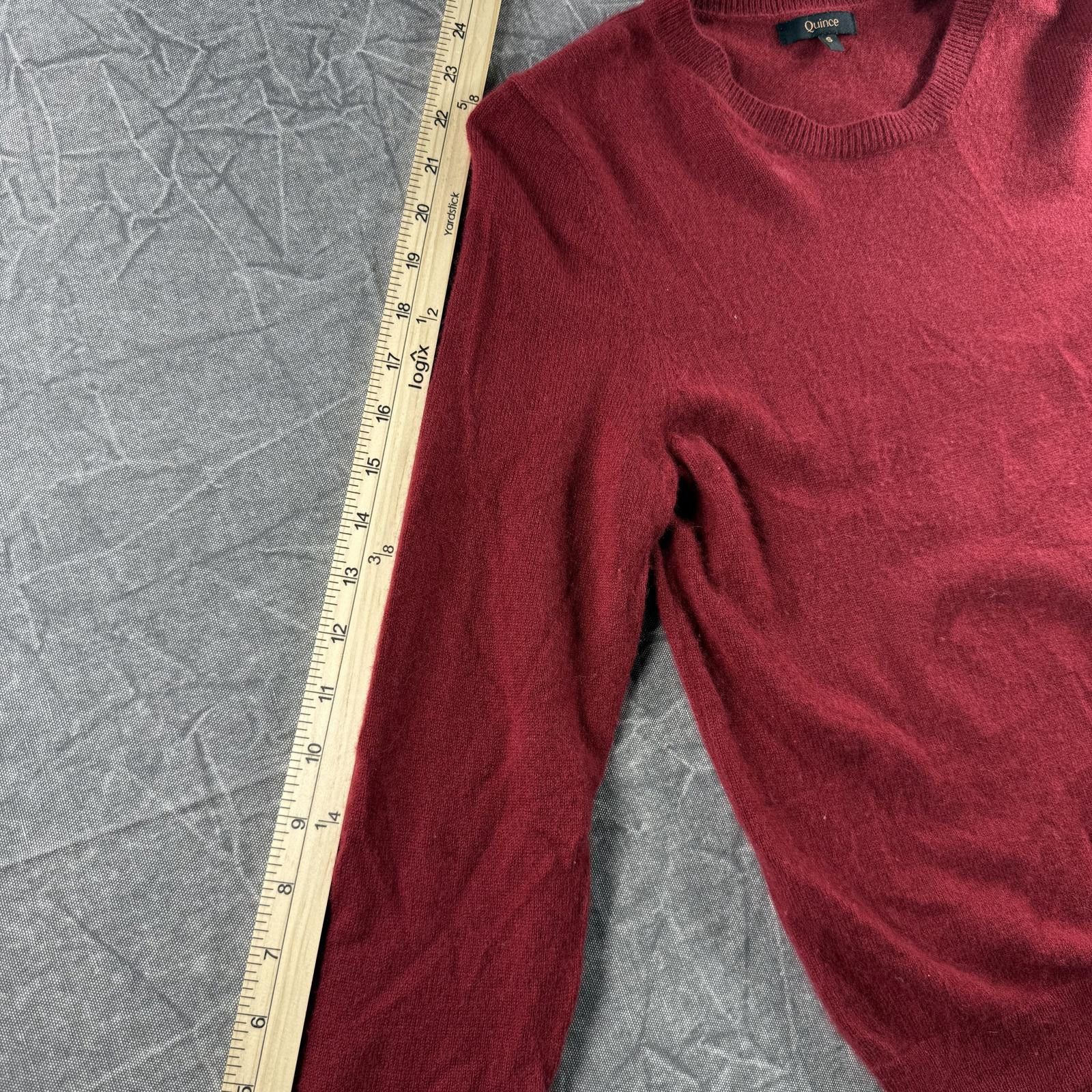 Quince Quince Sweater Women's S Red 100% Cashmere Pullover Size S / US 4 / IT 40 - 5 Thumbnail