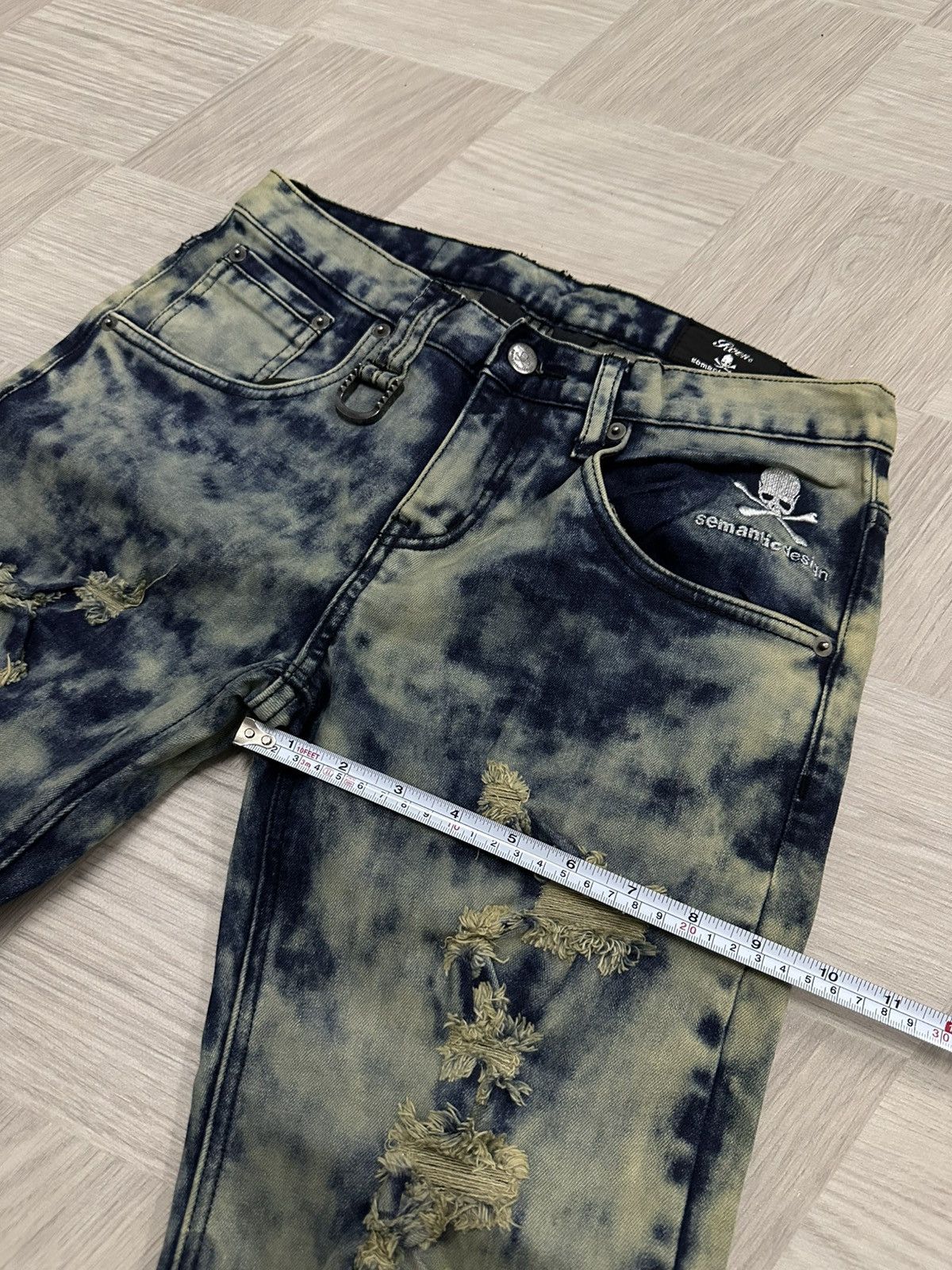 Mastermind Japan × Roen Roen Japan x Semantic Acid Wash Distressed Style Denim Pant Size US 29 - 14 Thumbnail