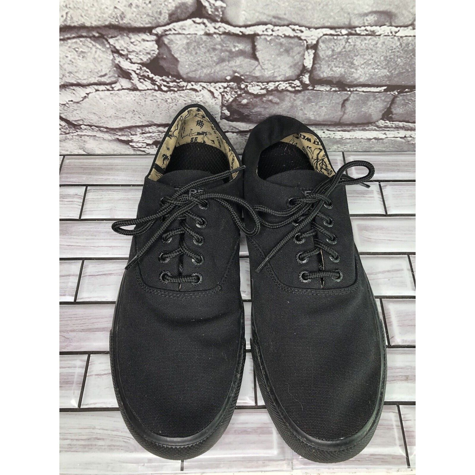 Sperry Sperry STS18438 Black Canvas Fabric Lace Up Casual Shoes Men Size US 10.5 / EU 43-44 - 6 Thumbnail