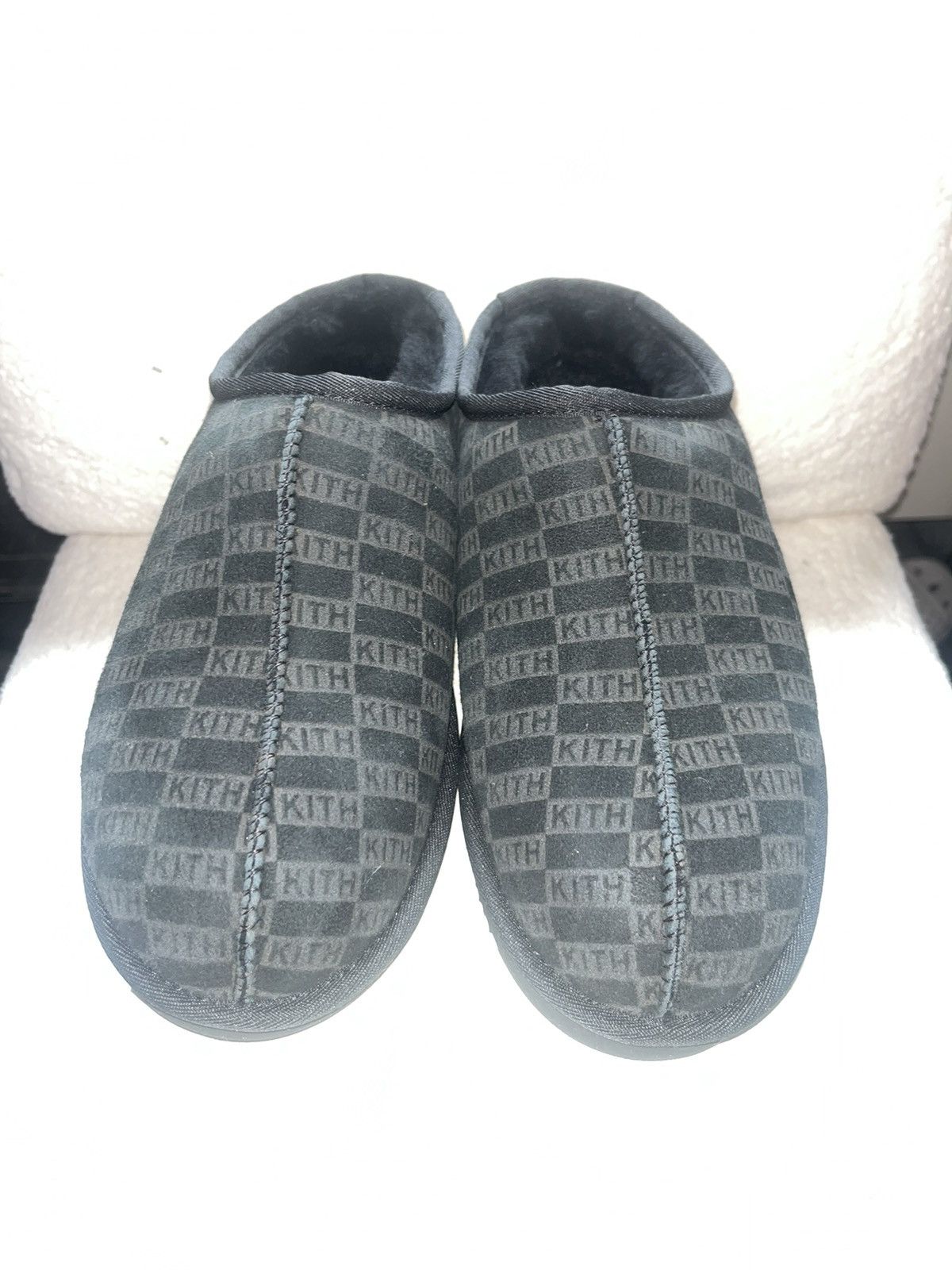 Kith Monogram Shearling Slippers