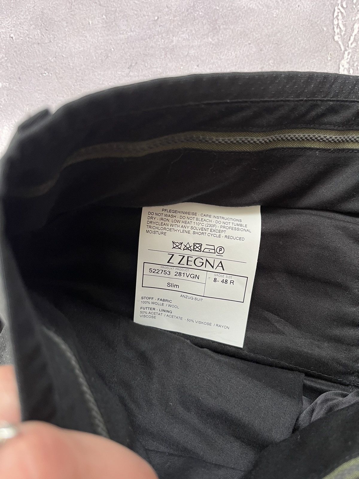 Ermenegildo Zegna ERMENEGILDO ZEGNA Wool Suit Blazer/Trousers Grey Drop 8 48 R Size 48R - 8 Thumbnail