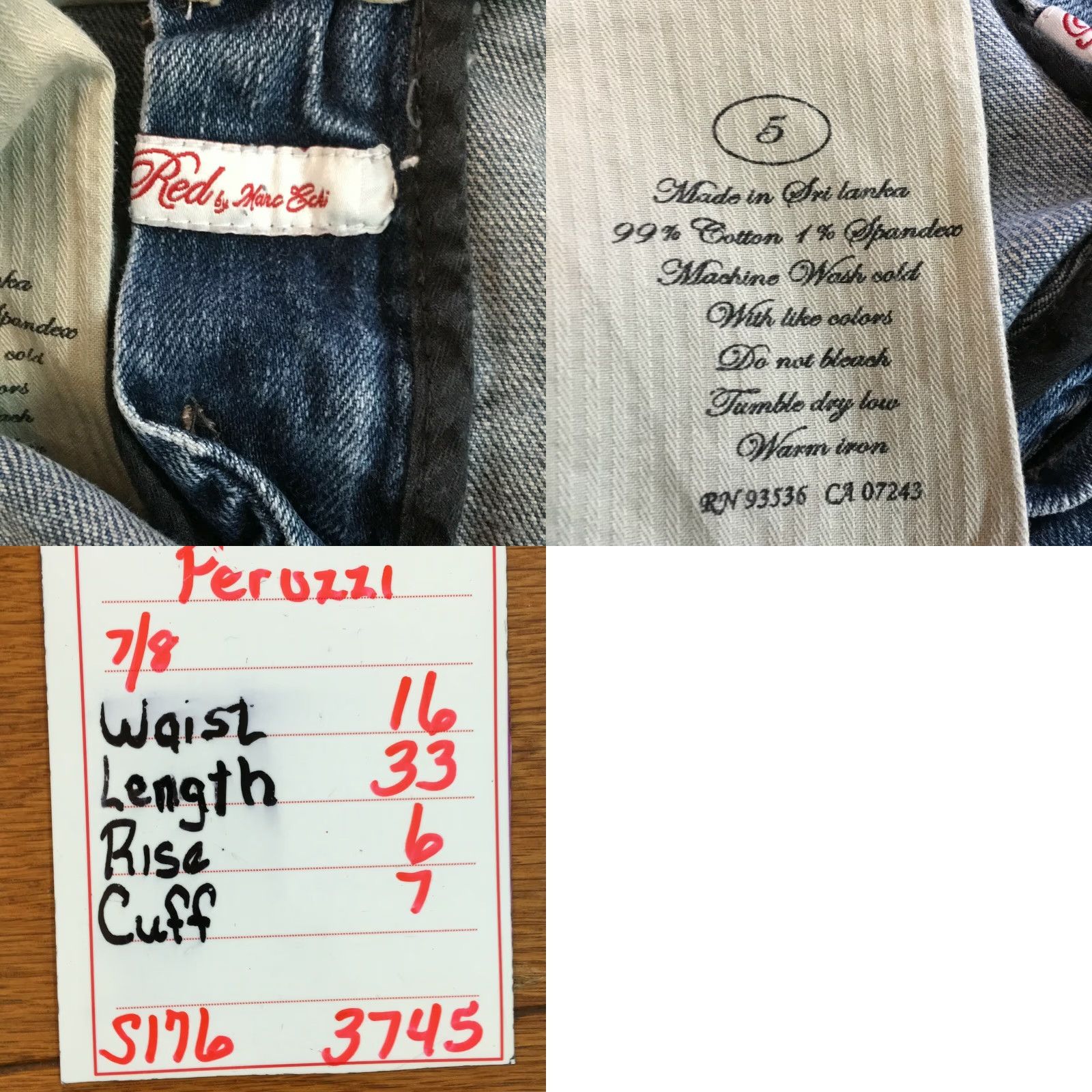 Denime VINTAGE ECKO Women's Straight Jeans Size 5 32X33 Blue Denim Regular Fit Mid Rise 90s Size 27" / US 4 / IT 40 - 8 Thumbnail
