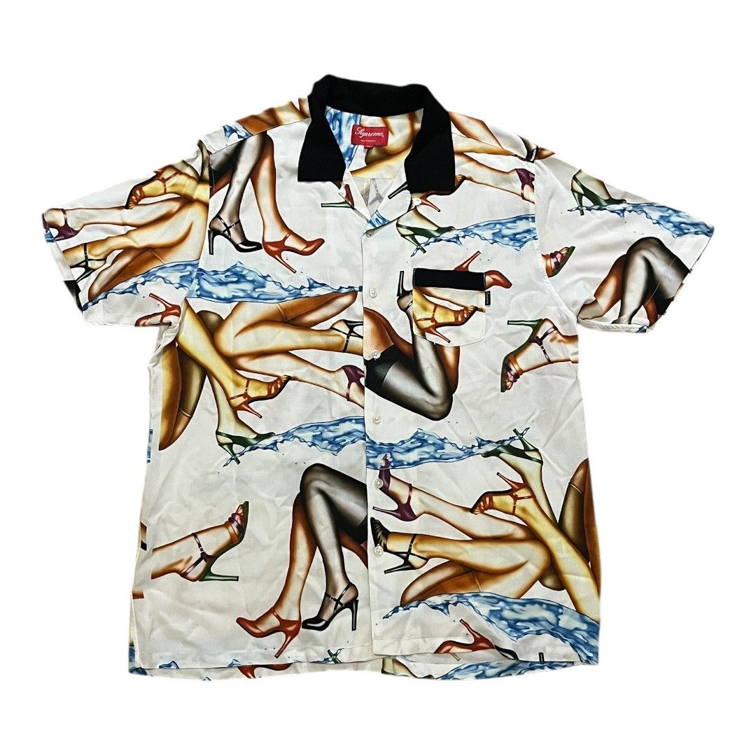 Supreme Supreme Legs Rayon Button Down Shirt SS15 Size US XL / EU 56 / 4 - 1 Thumbnail