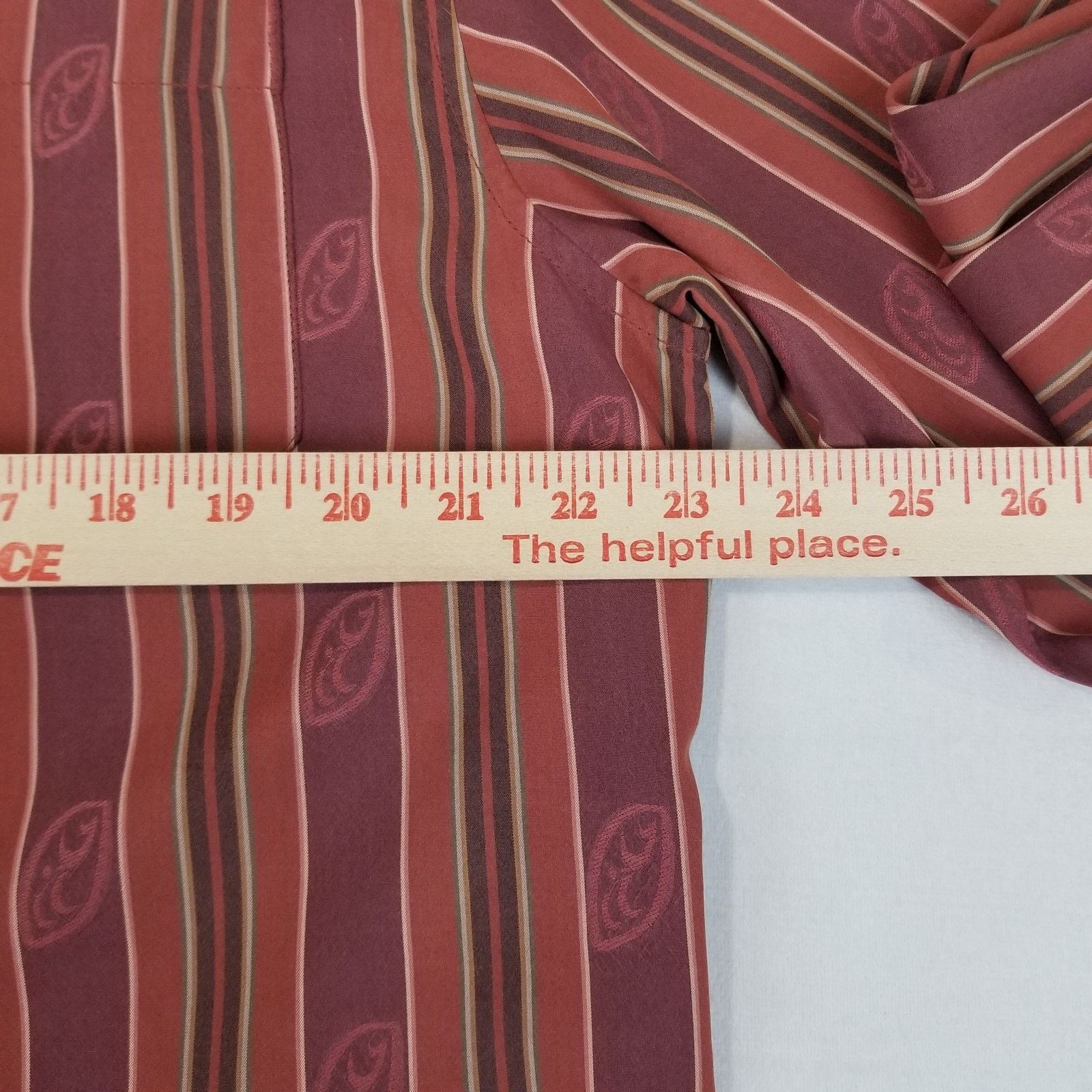 Tommy Bahama Tommy Bahama Shirt Mens Large Red Striped Jacquard Paisley Size US L / EU 52-54 / 3 - 6 Thumbnail