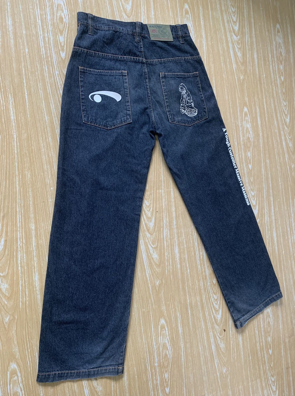 Massive Massive Massimo Blackhole HipHop Baggy Jeans Pants Size US 29 - 7 Thumbnail