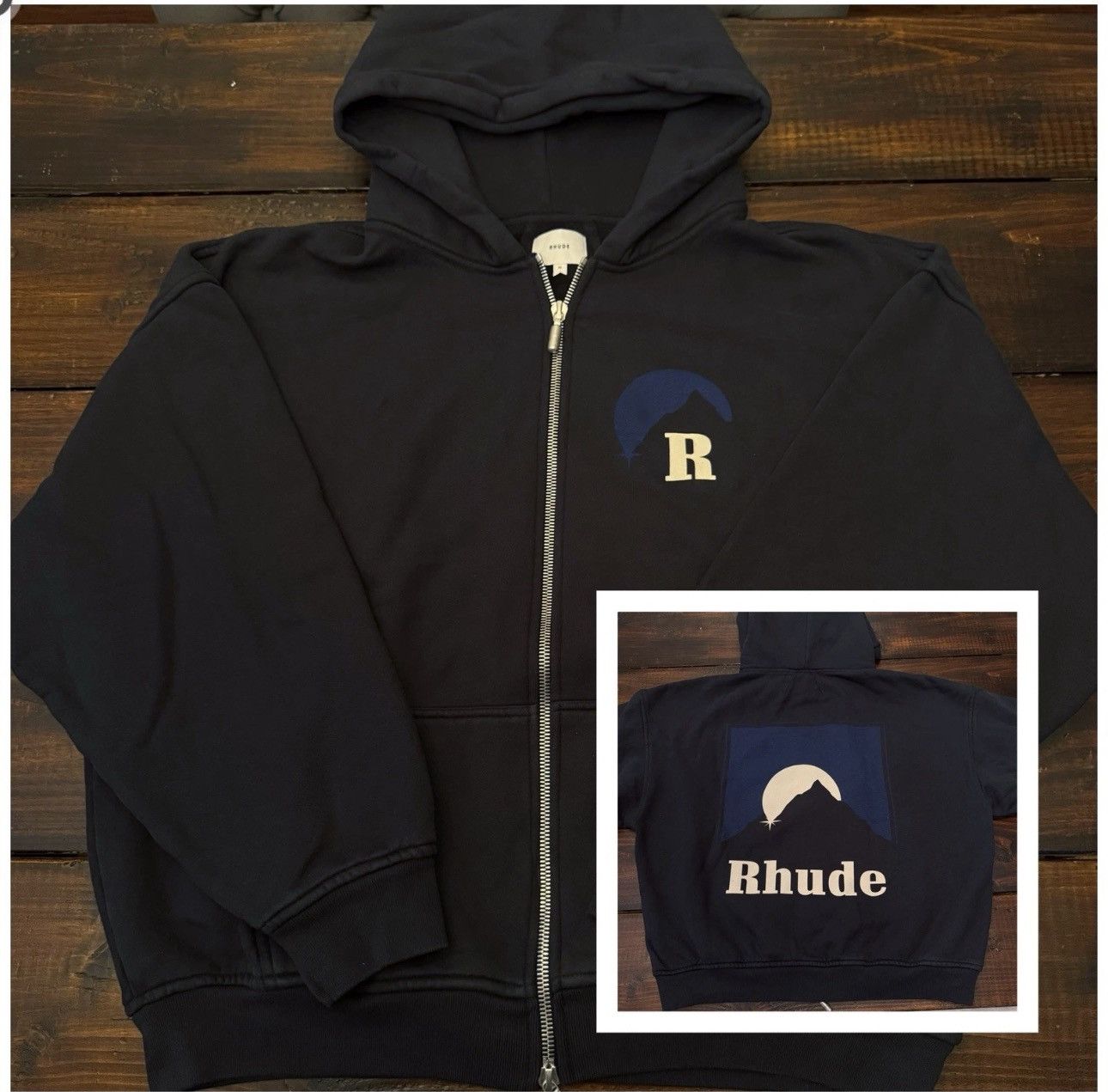 Rhude Rhude Moonlight Zip Up Hoodie Size US XL / EU 56 / 4 - 1 Thumbnail