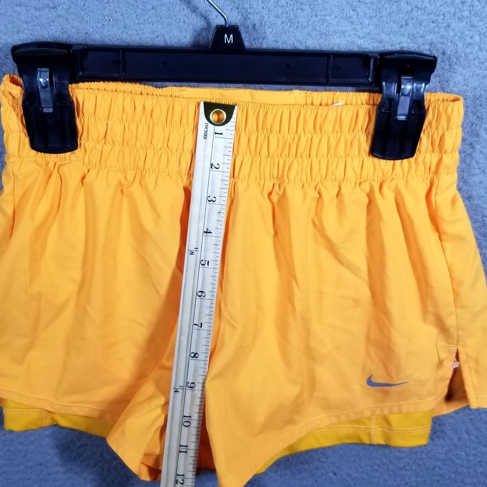 Nike Nike One DX6642-675 Dri-FIT Shorts Womens S Yellow Athletic, Running, Gym, 3 in Inseam, Moisture Wicking, Breathable, Lined Size 28" / US 6 / IT 42 - 4 Thumbnail