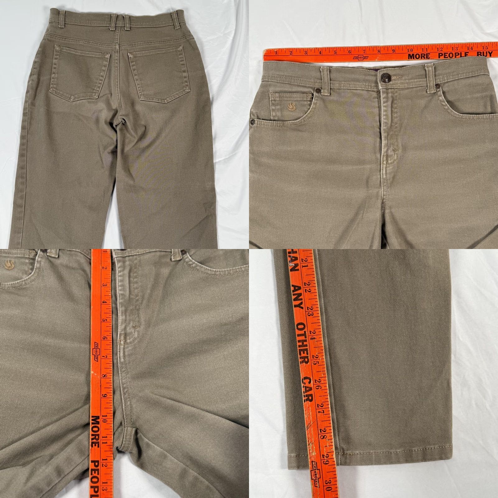 Gloria Vanderbilt Gloria Vanderbilt Jeans Womens 4 Beige Straight Mid Rise Stretch Denim Pants Wide Vintage: No Size 27" / US 4 / IT 40 - 8 Thumbnail
