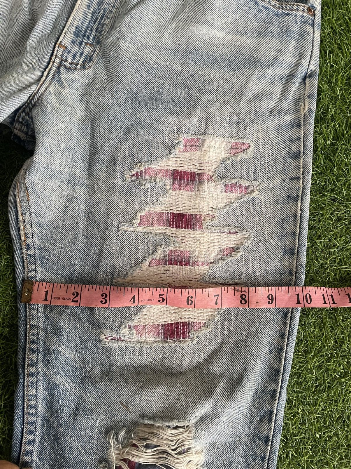 Vintage AUTHENTIC CUSTOM DENIM PACTHWORK Size US 34 / EU 50 - 7 Thumbnail