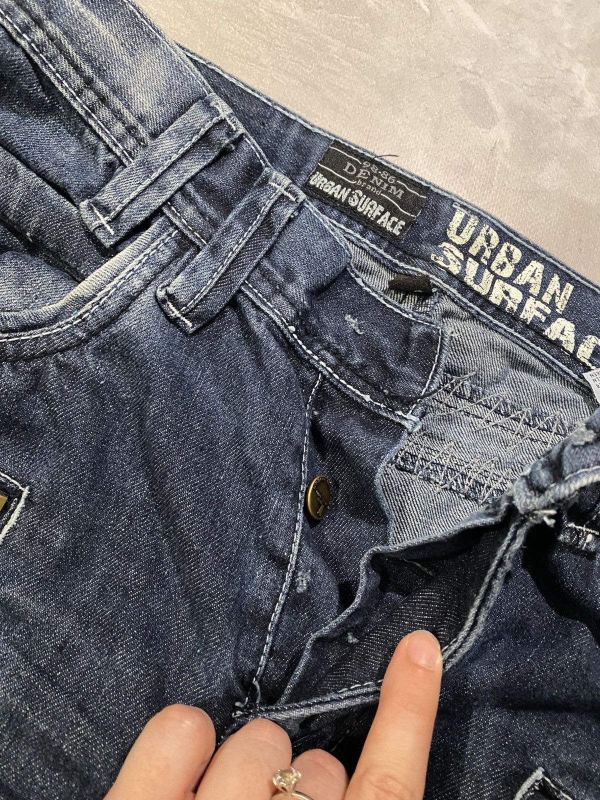 Vintage Archive Designer Washed Destroyed Slim Jean/ Zip line /Tokyo Size US 32 / EU 48 - 6 Thumbnail