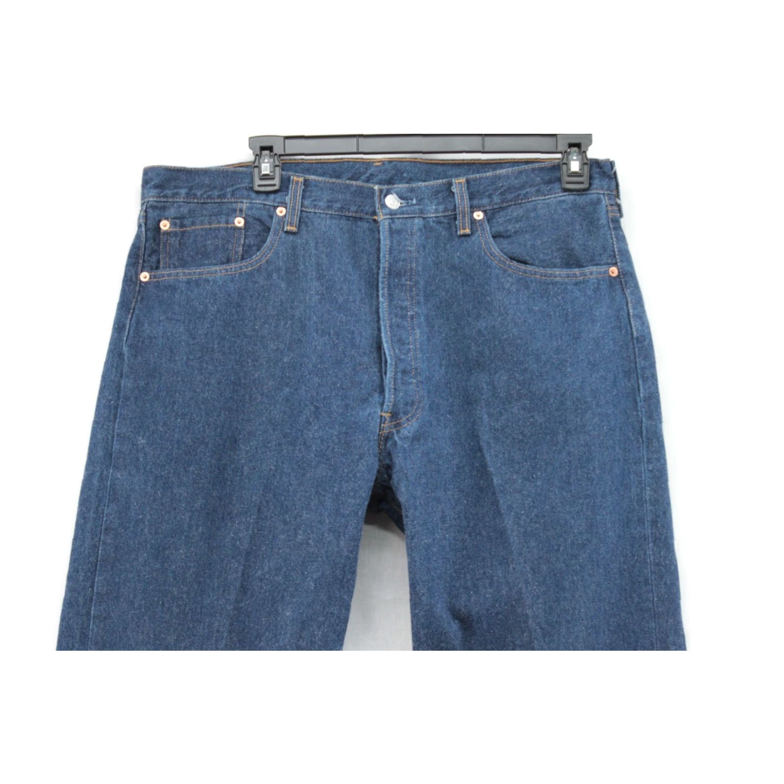 Levi's VINTAGE Levi’s 501 Jeans 38x35 Blue Cowboy Workwear Button Fly Made in USA Men's Jeans 501 Model USA Theme Cowboy USA 1990s Size US 38 / EU 54 - 2 Thumbnail