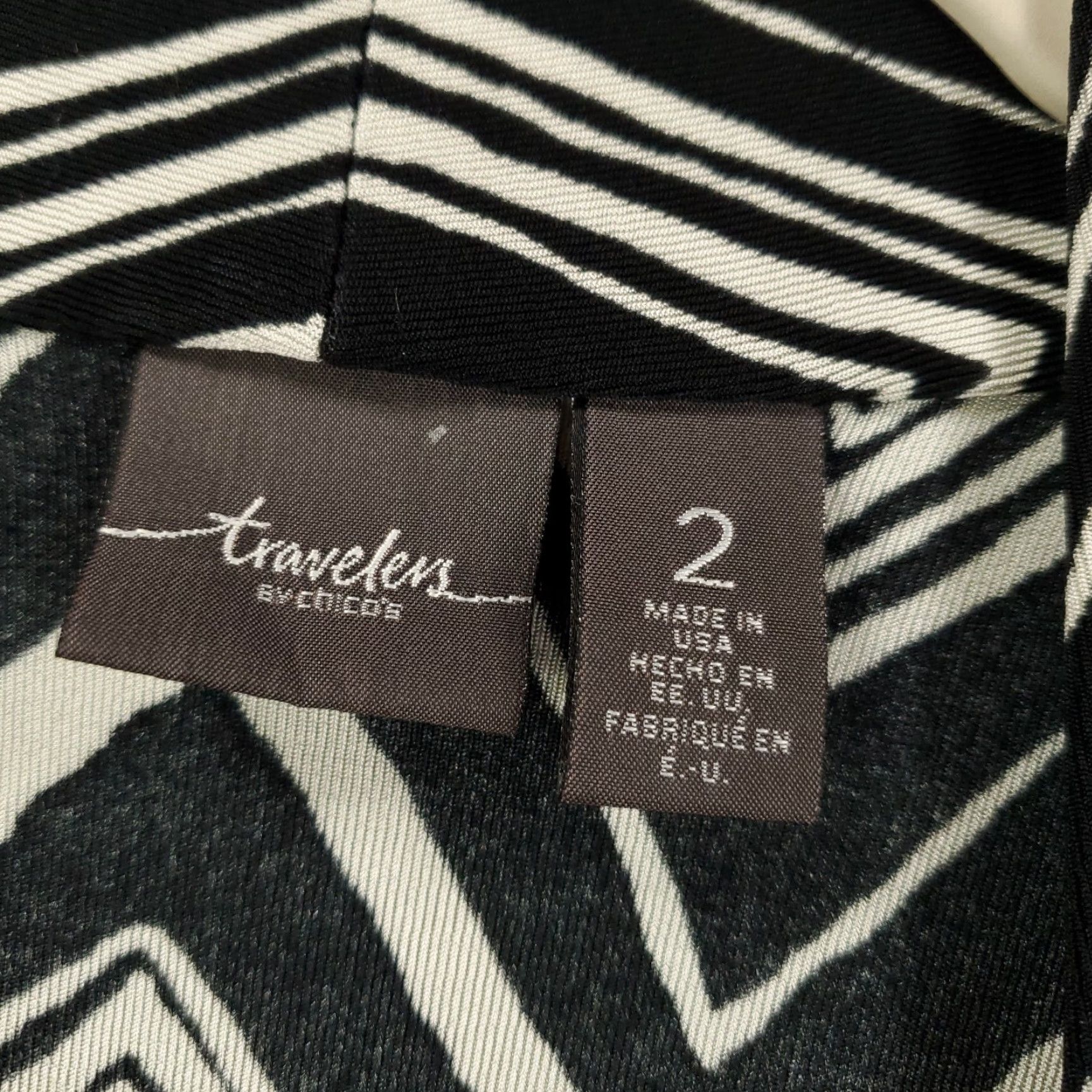 Vintage VINTAGE Chico's Cardigan Vest Shirt Women L Black Chevron Open Front 2 Size L / US 10 / IT 46 - 5 Thumbnail
