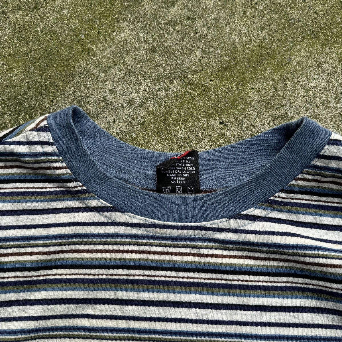 Vintage Thrashed Faded Distressed No Fear Striped Shirt ERD Grunge Size US L / EU 52-54 / 3 - 12 Thumbnail