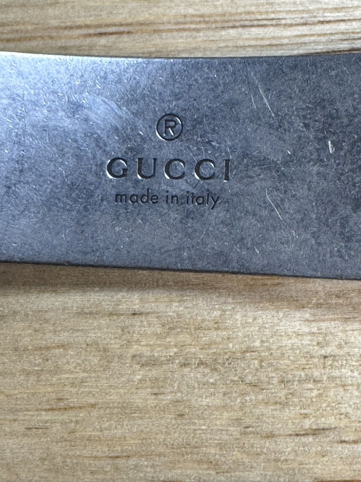 Gucci Gucci GG & Bee Engraved AG925 Silver ID Link Bracelet 7.5 in Size ONE SIZE - 3 Thumbnail