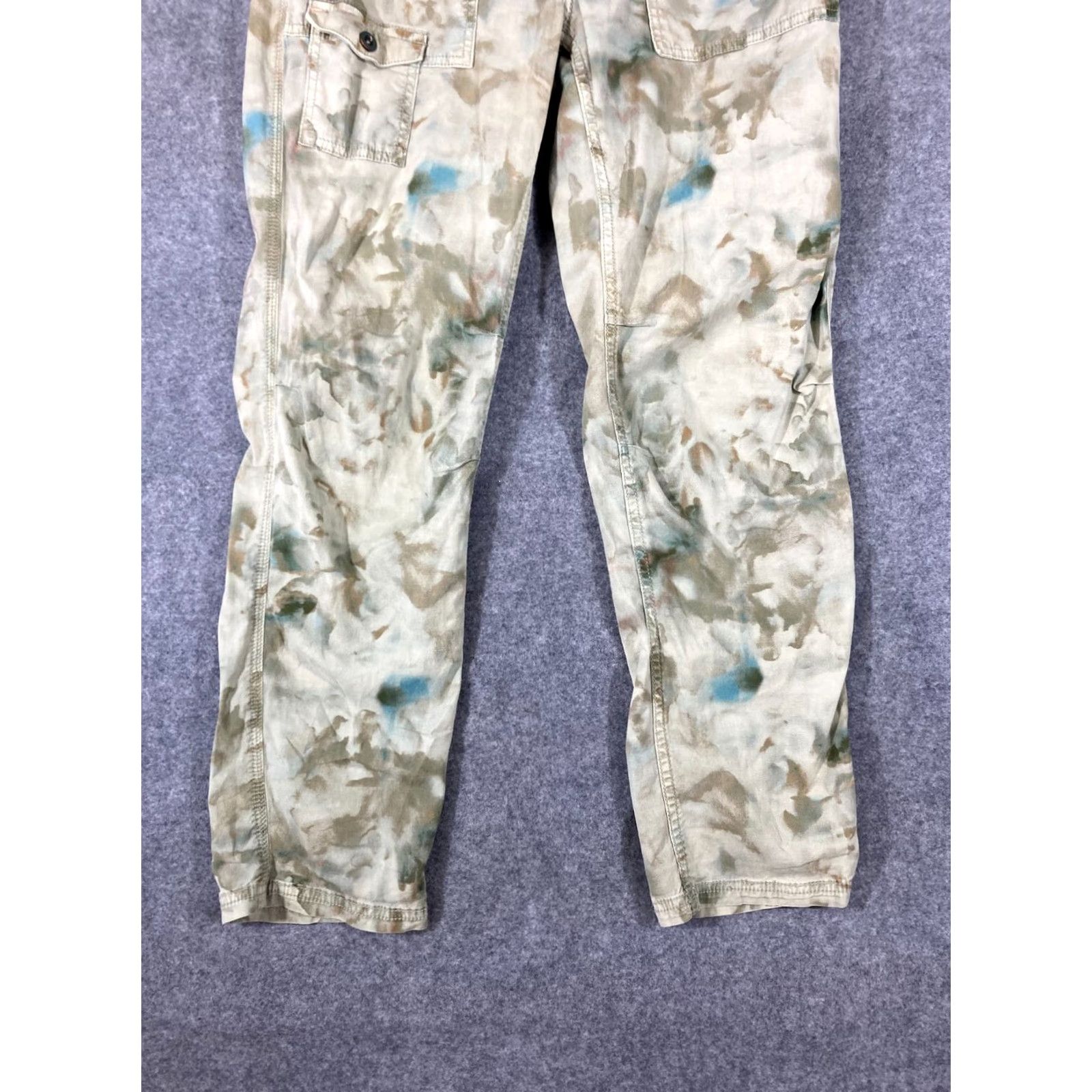Anthropologie Anthropologie The Wanderer Cargo Pants Womens 27 Khaki Green Tie-Dye Utility Pockets Bohemian Outdoor Size 27" / US 4 / IT 40 - 4 Thumbnail