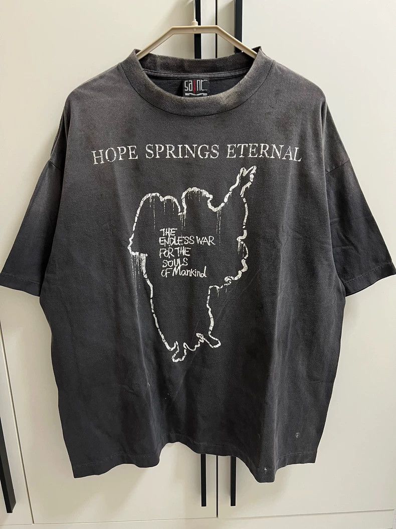 Saint Michael Saint Michael Jesus slogan made old retro short sleeves Size US XL / EU 56 / 4 - 1 Thumbnail