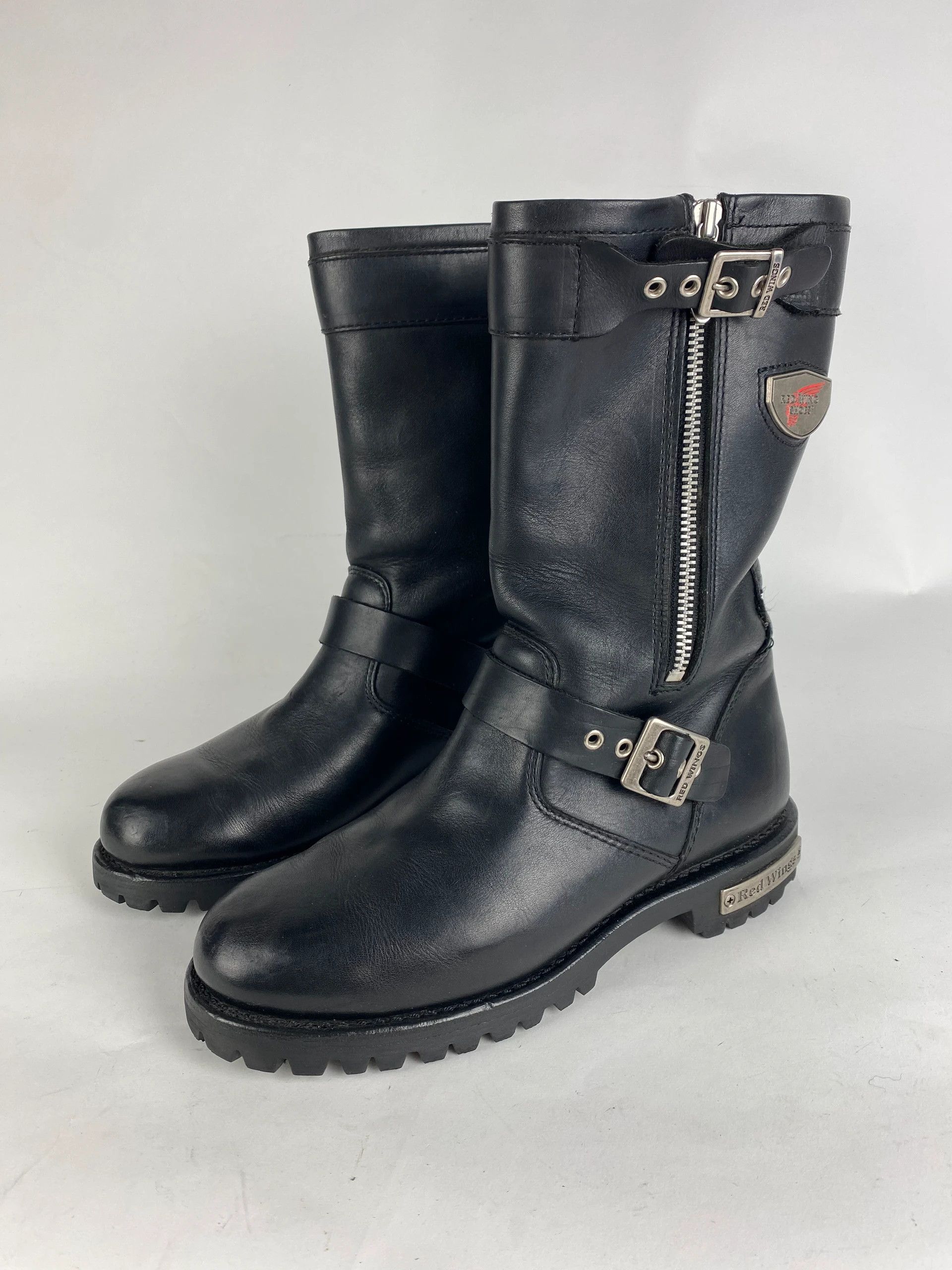 Other red wing shoes engineer leather boots biker high vibram Size US 8.5 / IT 38.5 - 3 Thumbnail