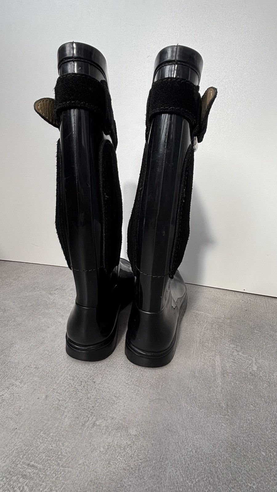 Dolce & Gabbana Dolce & Gabbana D&G Rubber Rain Boots Gumboots Suede Size US 9 / IT 39 - 9 Thumbnail