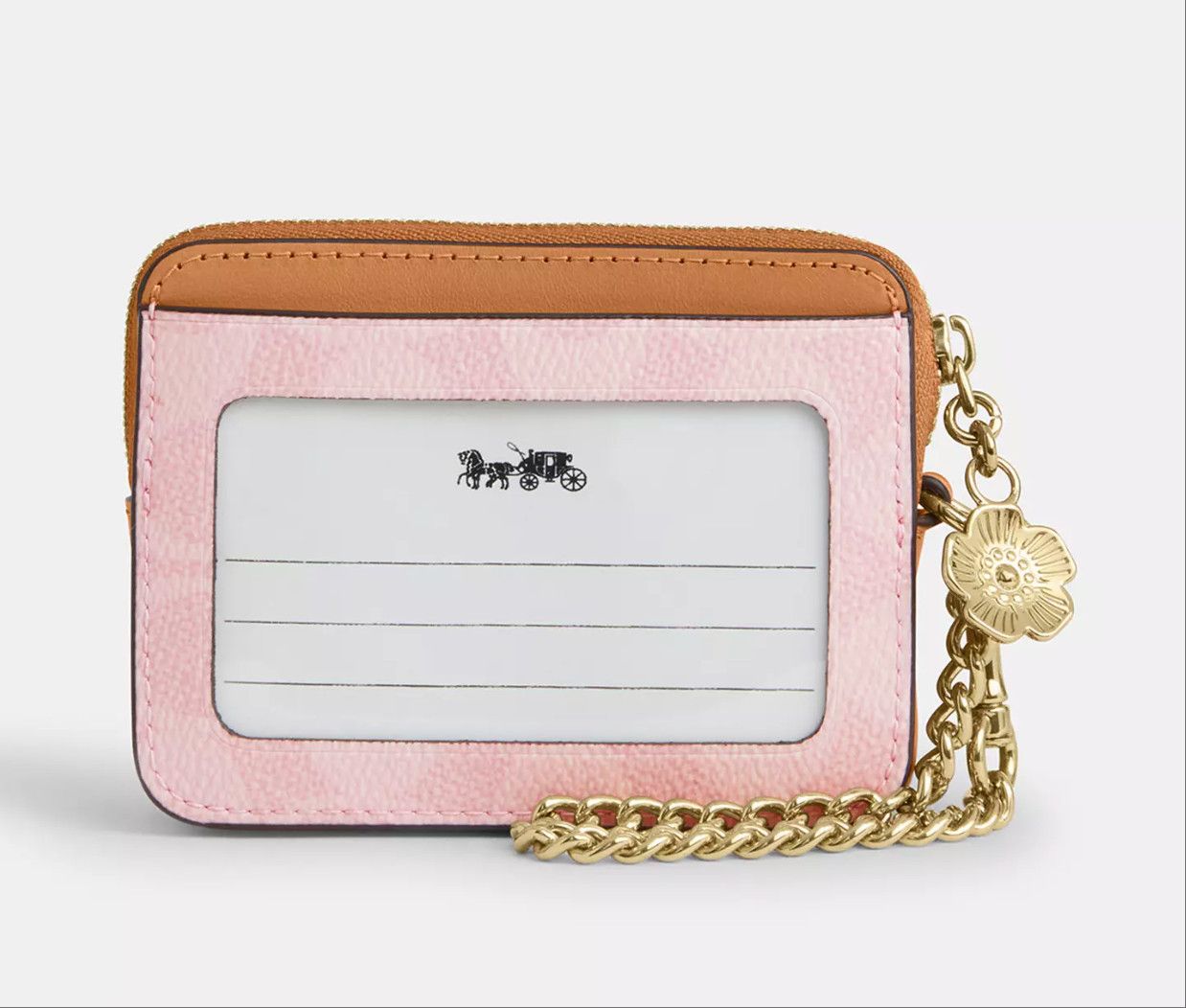 Coach Zip Card Case In Signature Canvas With Charm CEC50 Size ONE SIZE - 6 Thumbnail