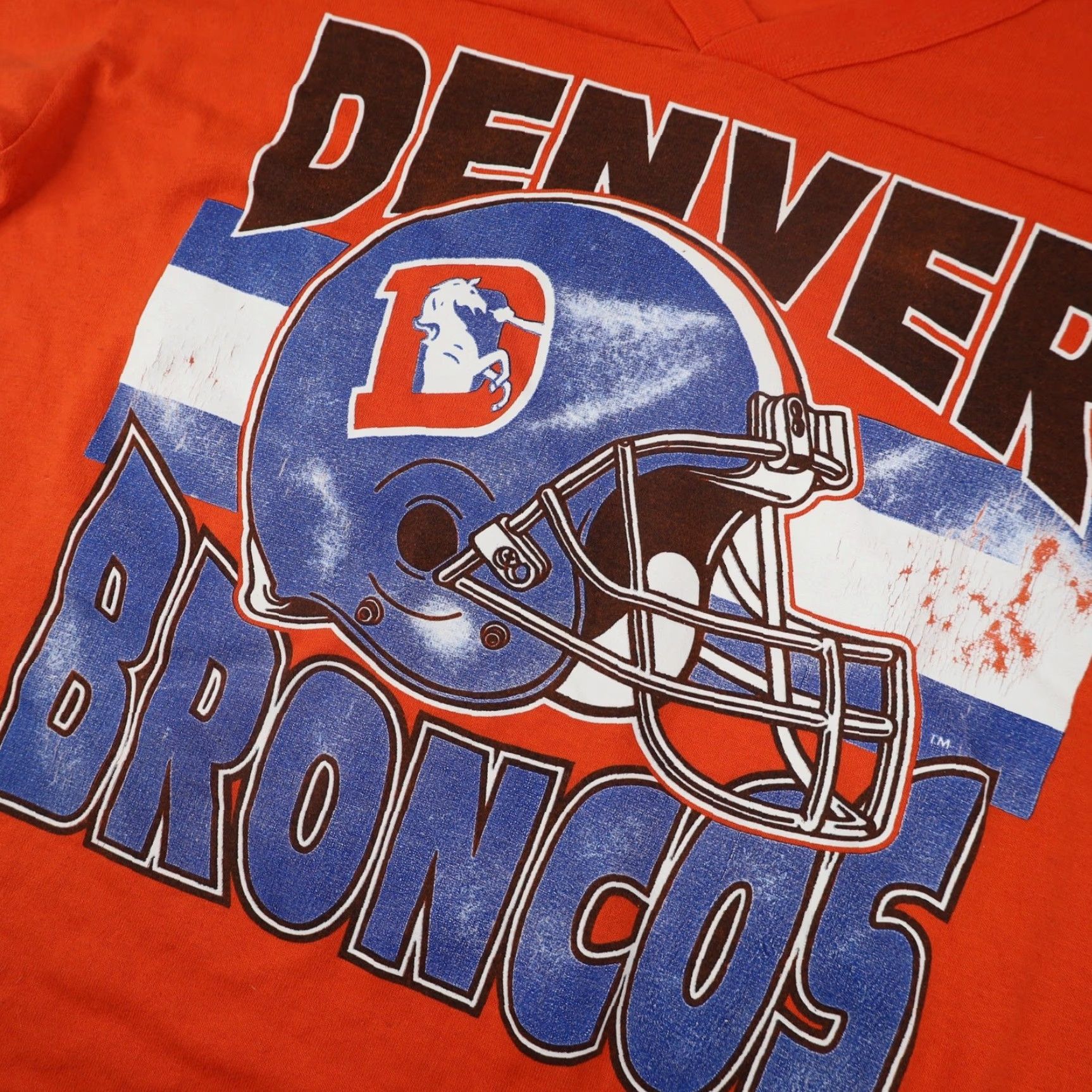 Vintage VINTAGE Denver Broncos Graphic T Shirt Shirt XL Men Orange 90s Mens Size US XL / EU 56 / 4 - 4 Thumbnail