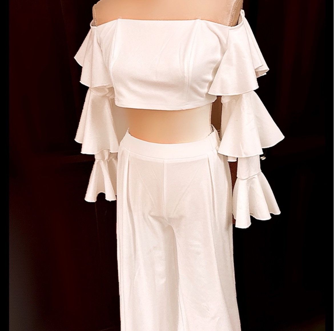 Designer × Other New, Liang Xuans Luxury Designer White 2 Piece Jumpsuit. Size 28" / US 6 / IT 42 - 2 Thumbnail