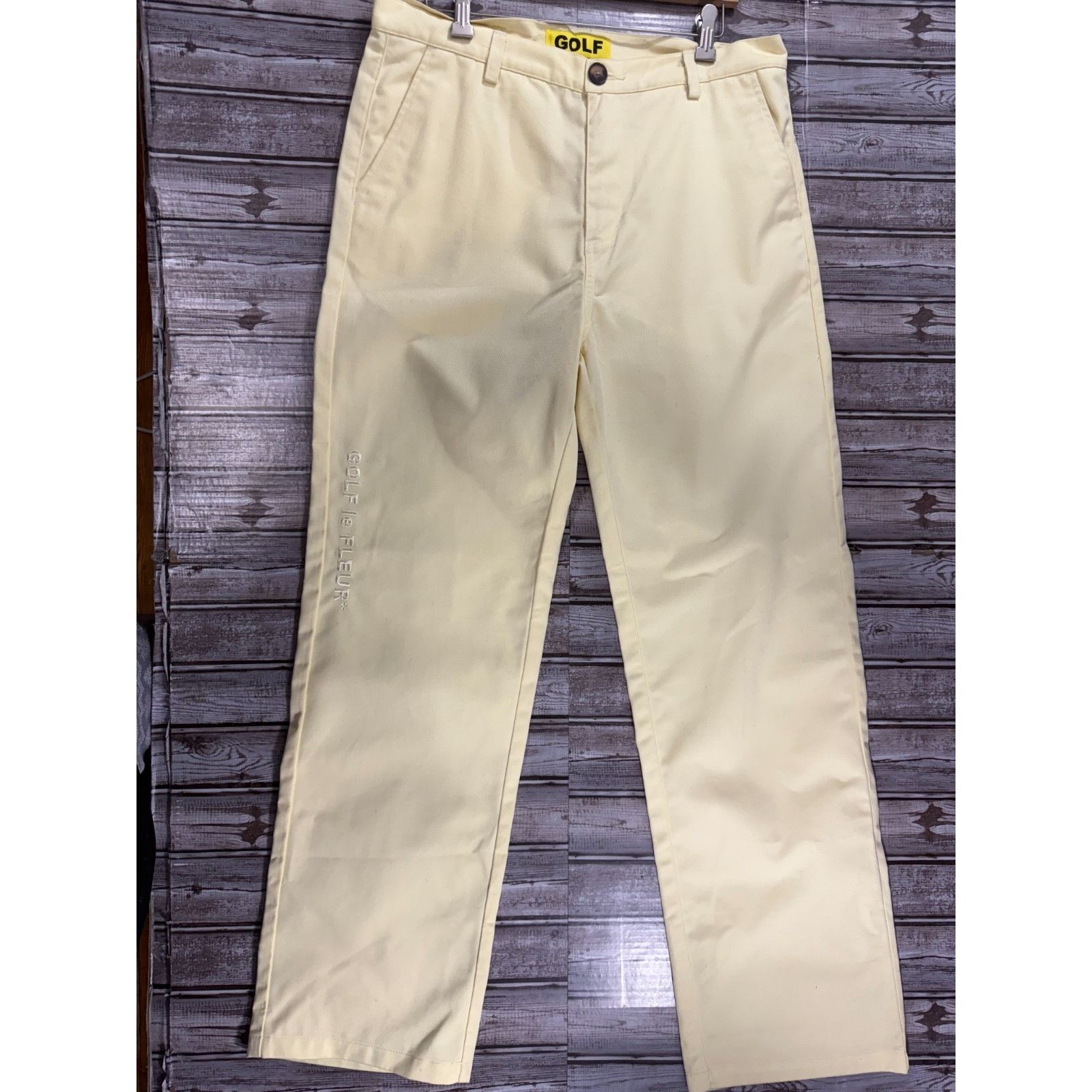 GOLF LE FLEUR* CHINO PANTS cream 30インチ Golf le Fleur Golf Le Fleur double pleated trousers cream size 30