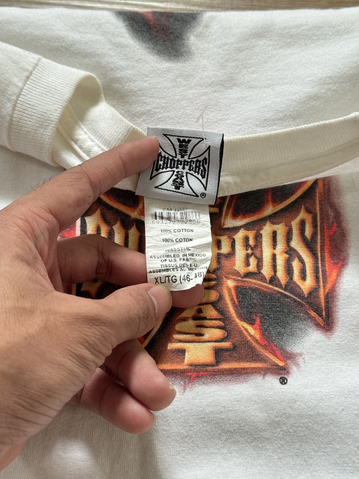 Band Tees × Vintage West Coast Choppers Long sweater♠️ Size US XL / EU 56 / 4 - 4 Thumbnail