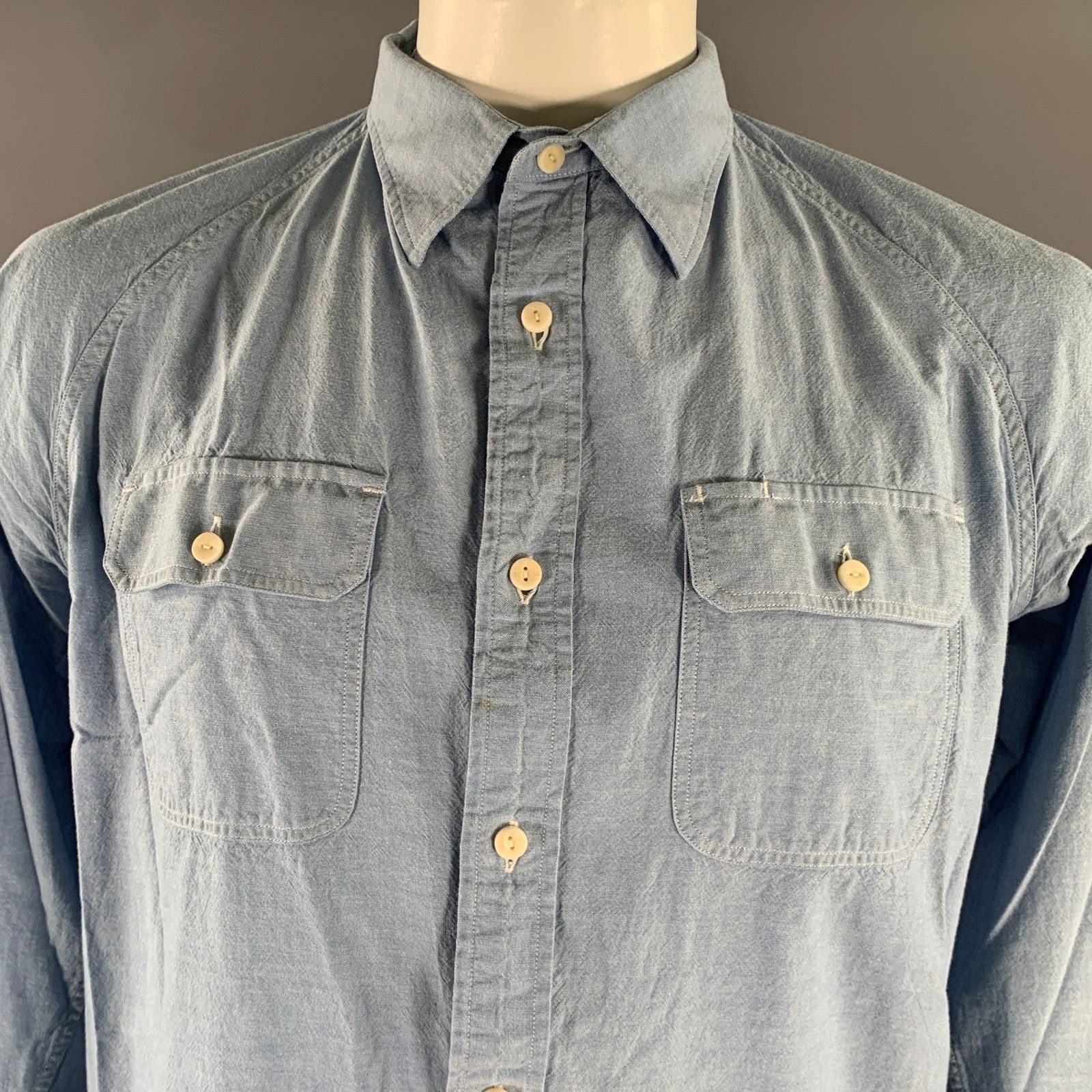 Other HEIMAT Size L Blue Heather Raglan Long Sleeve Shirt Size US L / EU 52-54 / 3 - 2 Thumbnail