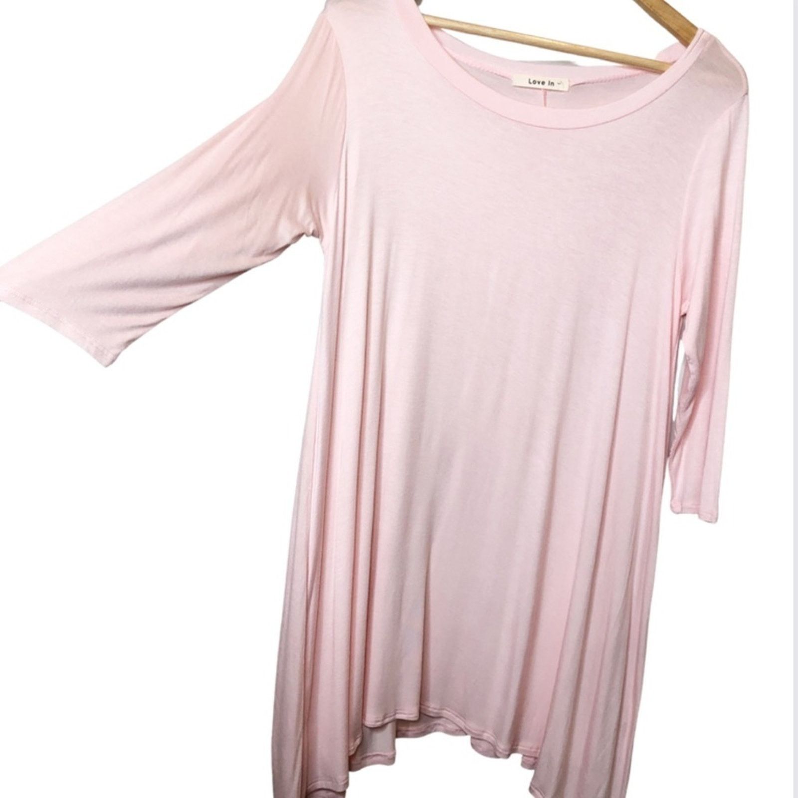Other Love In 3/4 Sleeve Light Powder Pink Oversized Blouse Size M / US 6-8 / IT 42-44 - 4 Thumbnail